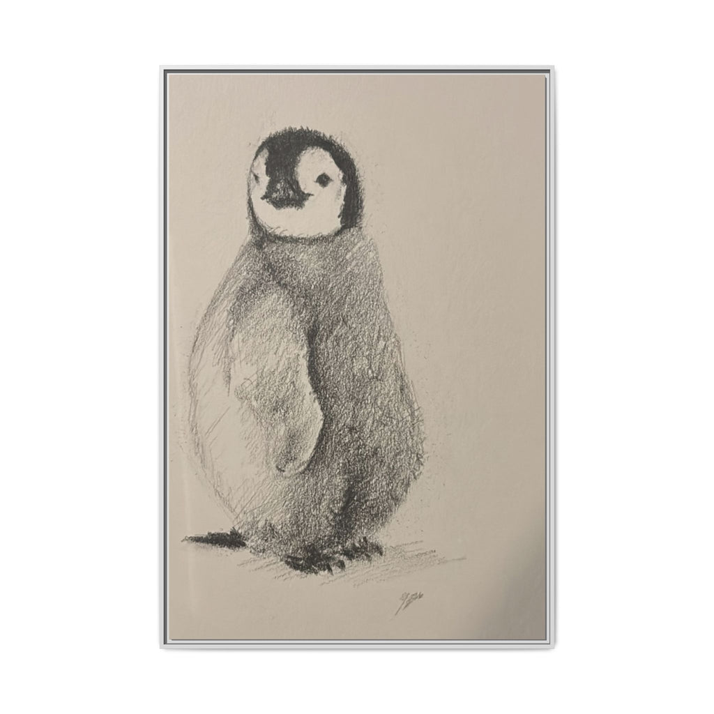 Penguin #4 Matte Canvas, Framed (Multi-color)