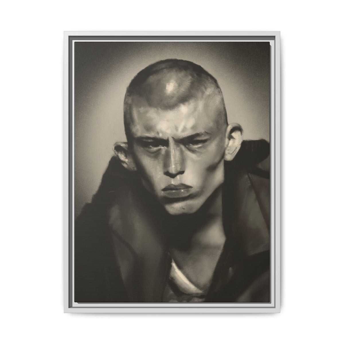 “Buzz Cut” Matte Canvas, Framed (Multi-color)