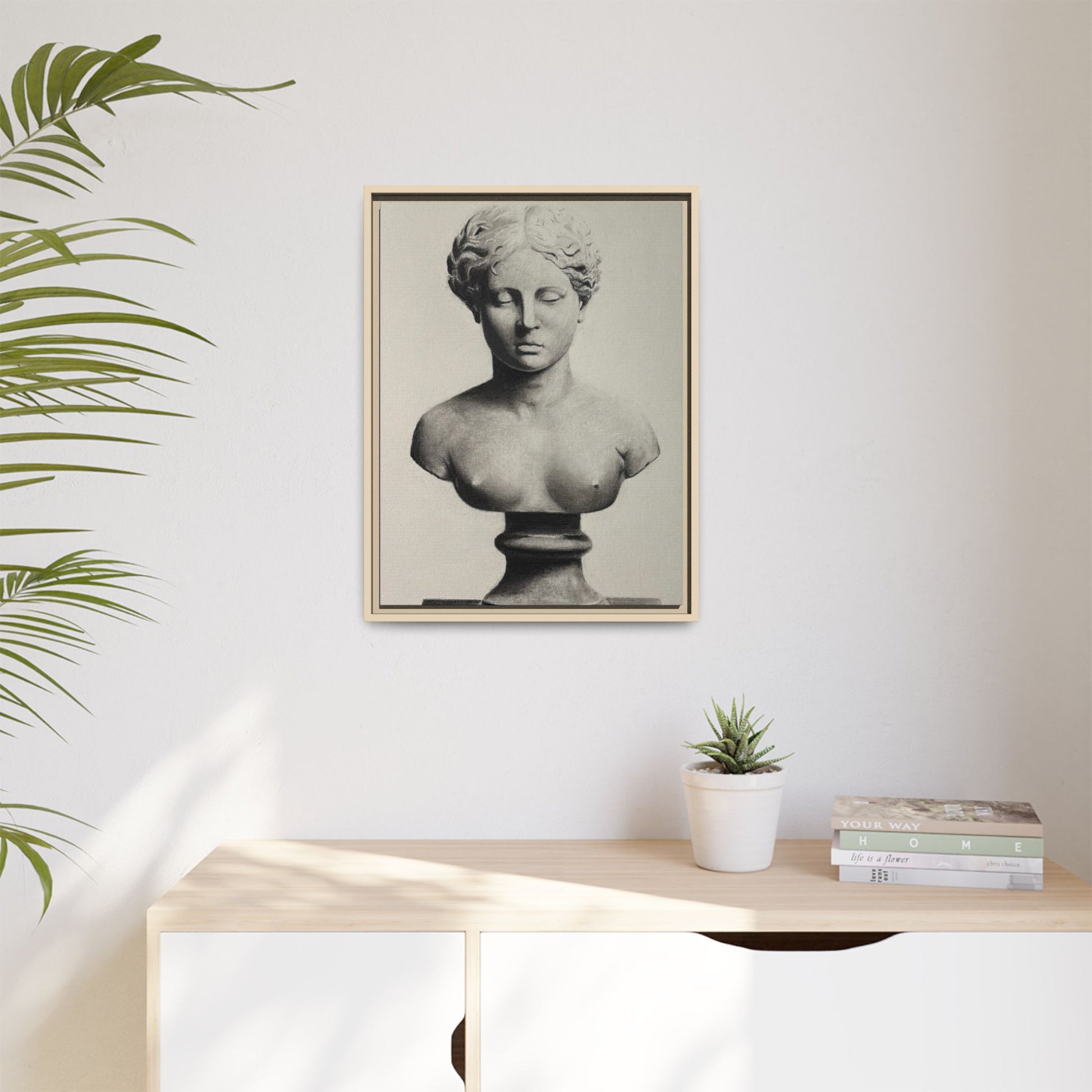 SCULPTURE Matte Canvas, Framed (Multi-color)