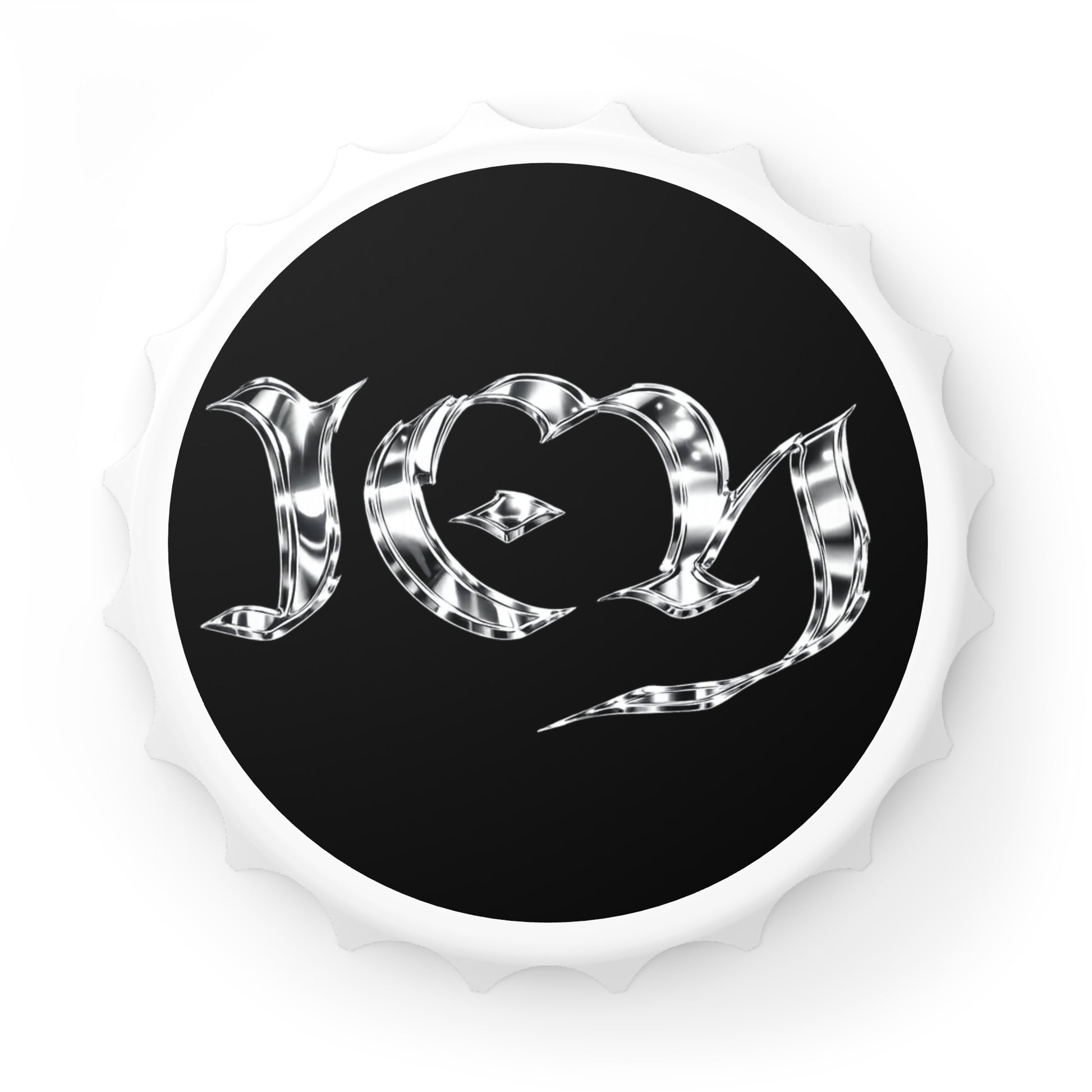 "ICY" Metallic Gothic 'IU' Bottle Opener — Rock-Inspired Beer Cap Opener