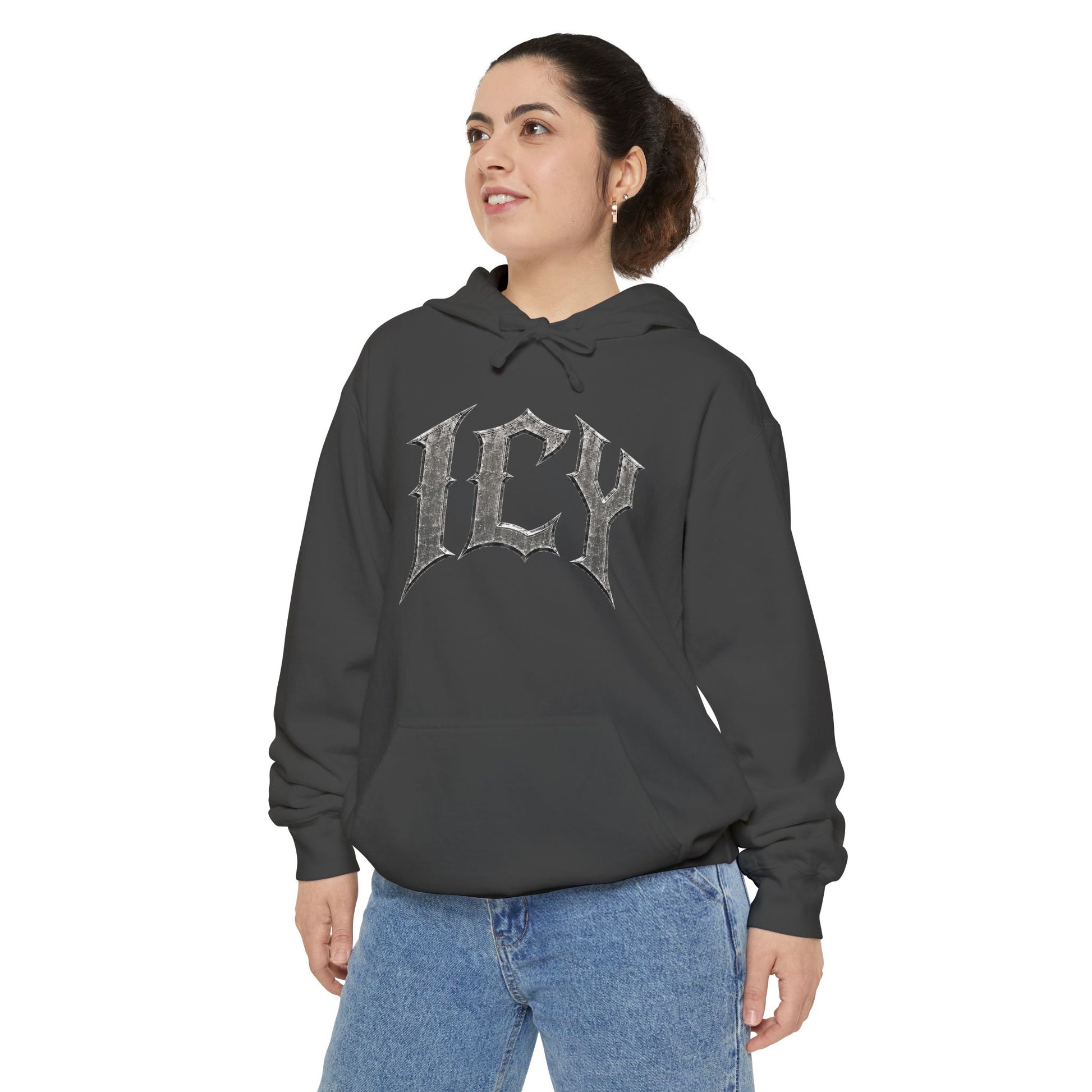 ICY Hoodie — Vintage Ice Text Pullover