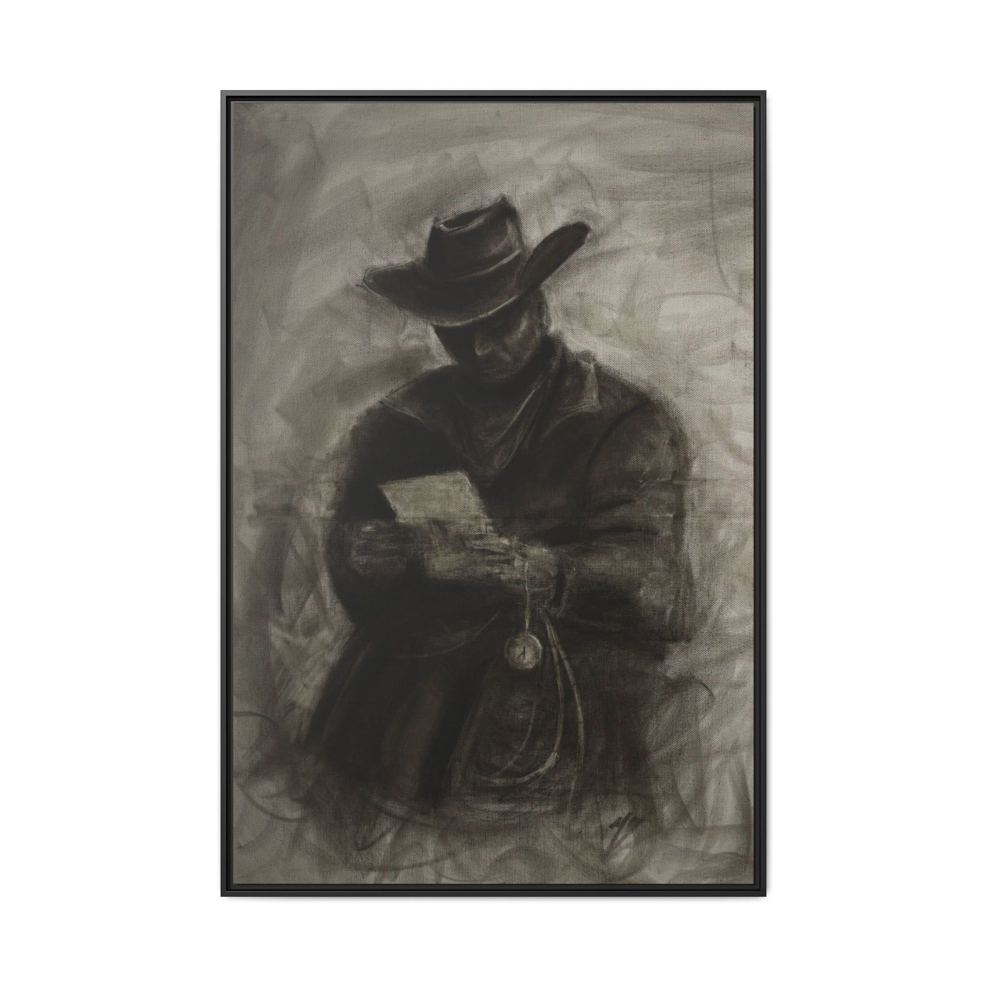 “Cowboy” Matte Canvas, Framed (Multi-color)