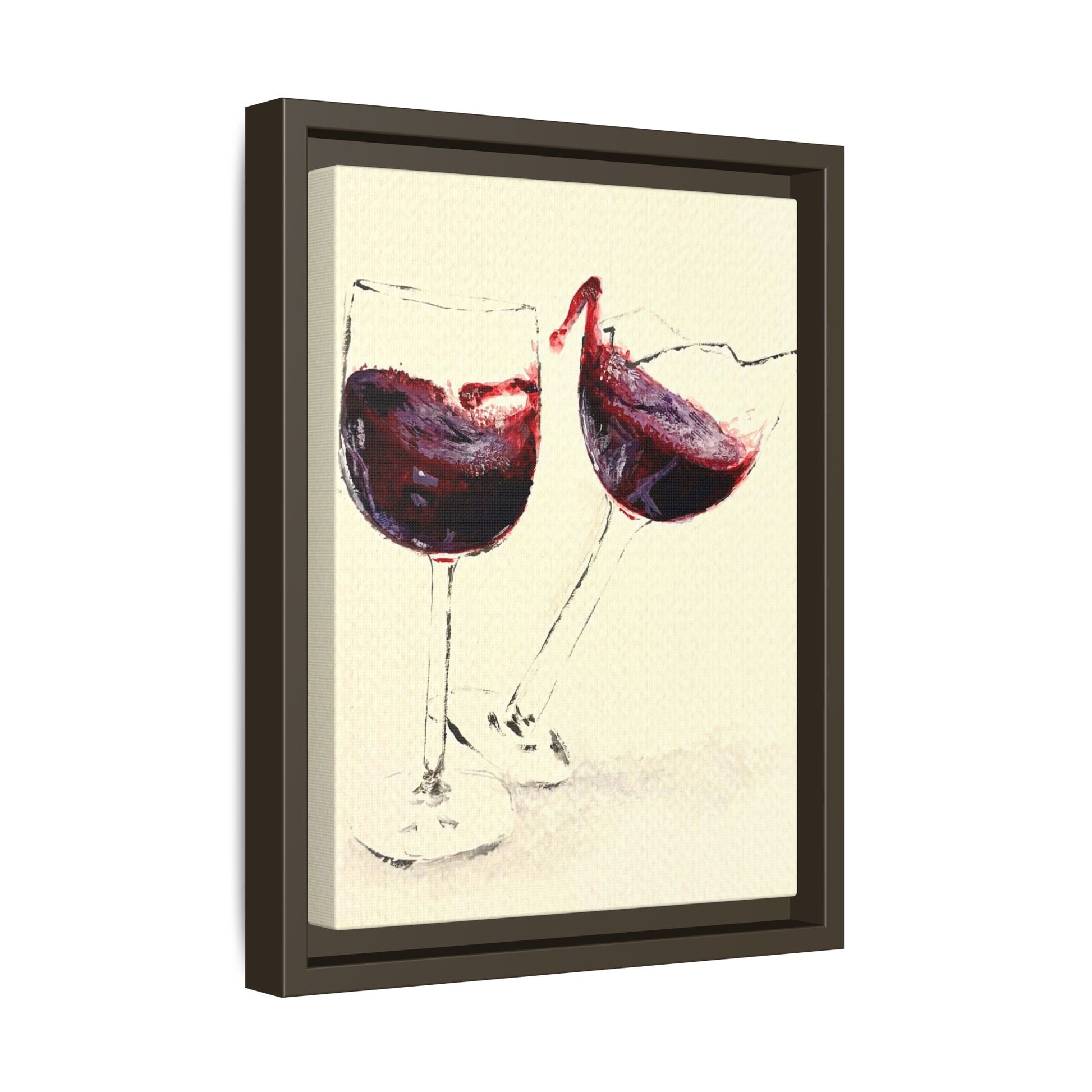 “Wine Glasses” Matte Canvas, Framed (Multi-color)