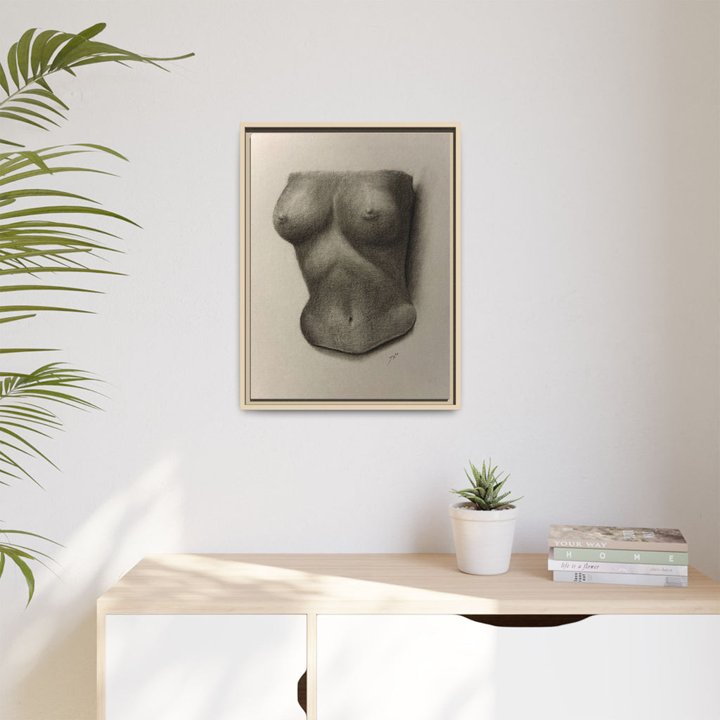 "BODY STUDY NO.4" Matte Canvas, Framed (Multi-color)