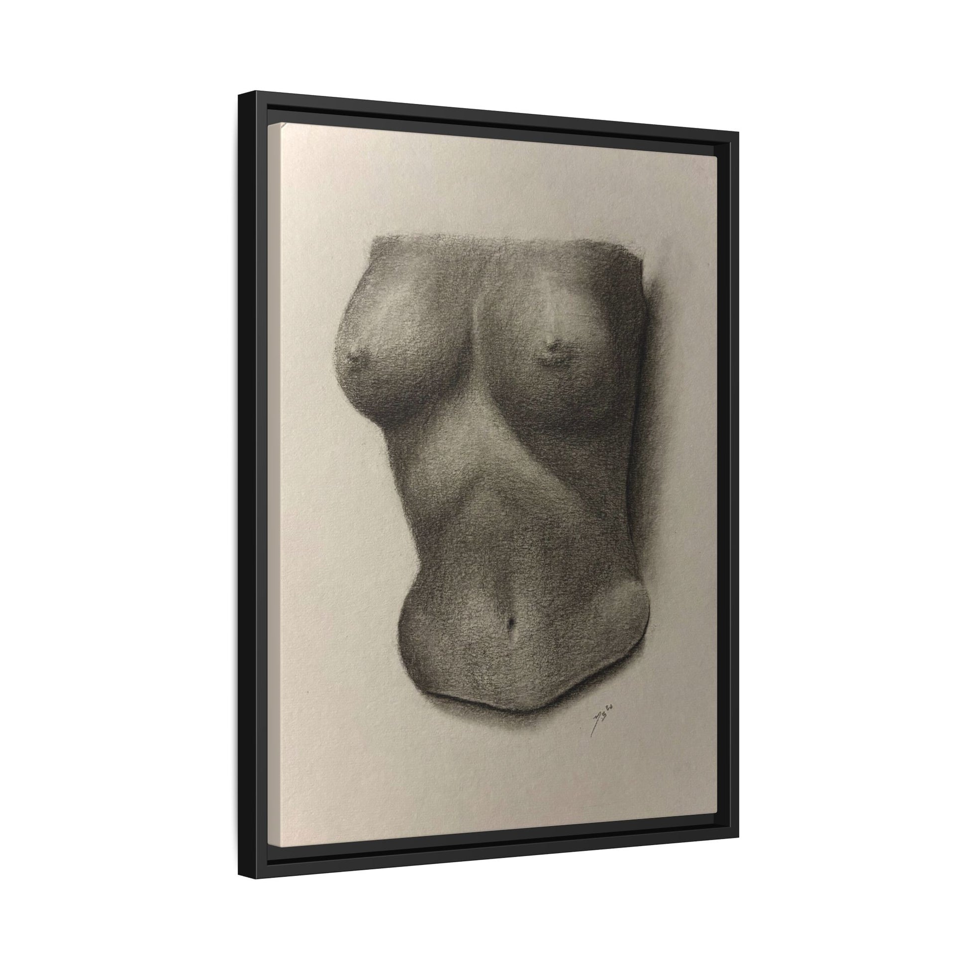 "BODY STUDY NO.4" Matte Canvas, Framed (Multi-color)