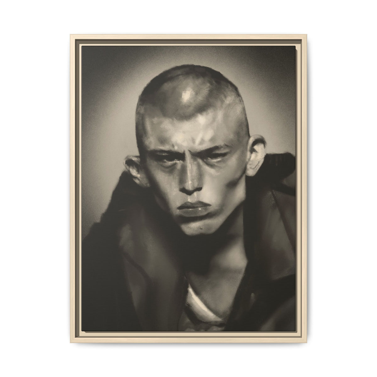 “Buzz Cut” Matte Canvas, Framed (Multi-color)