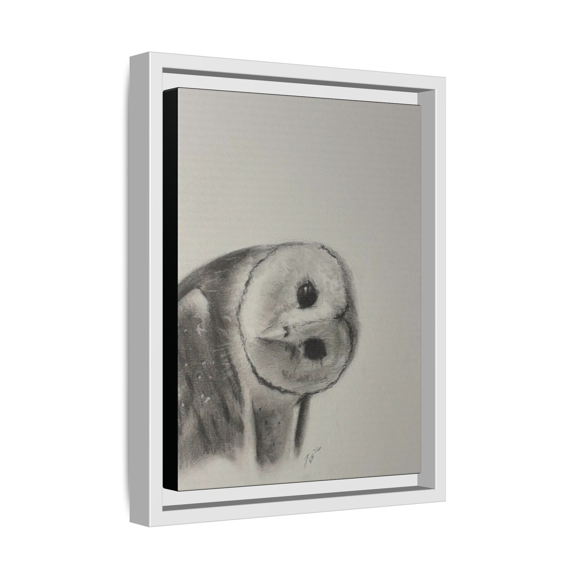 “Good Morning Owl” Matte Canvas, Framed (Multi-color)