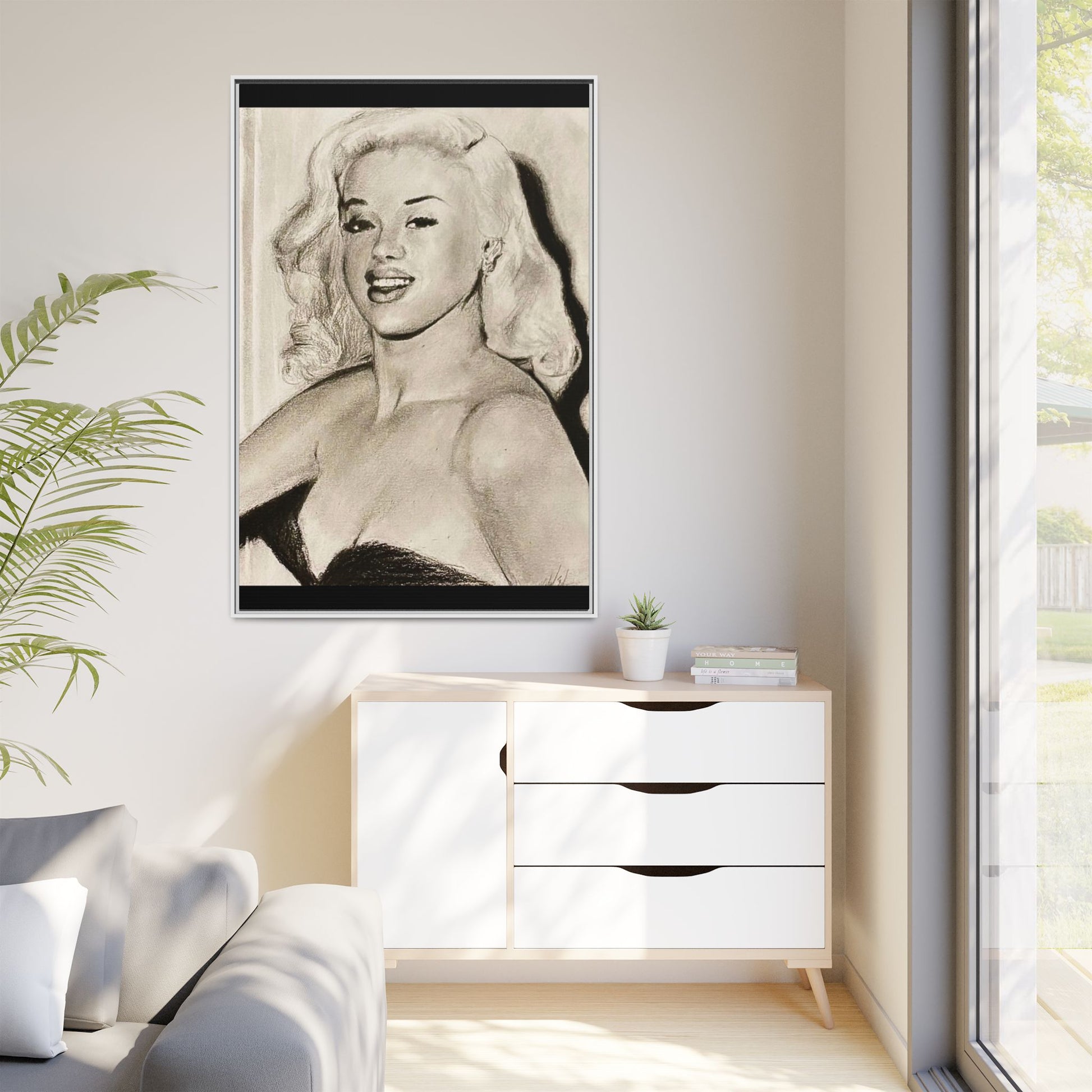 “Diana” Matte Canvas, Framed (Multi-color)