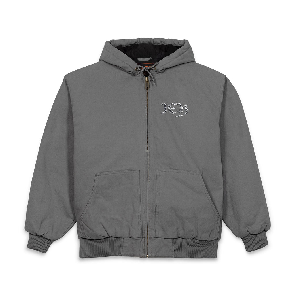 “icy” CornerStone® Men's Duck Cloth Hooded Work Jacket (Embroidery)
