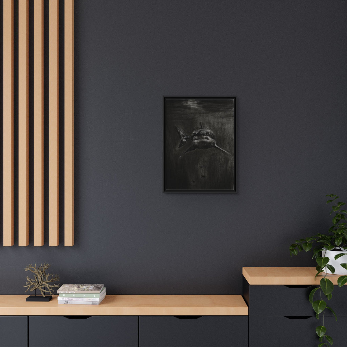 Dark Surrealist Framed Canvas Wall Art
