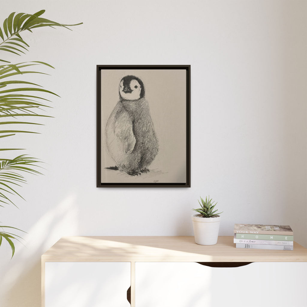 Penguin #4 Matte Canvas, Framed (Multi-color)