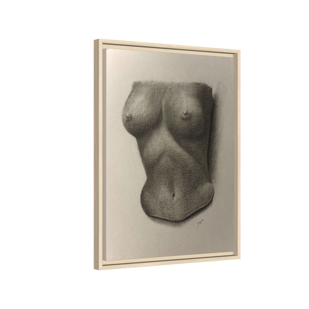 "BODY STUDY NO.4" Matte Canvas, Framed (Multi-color)