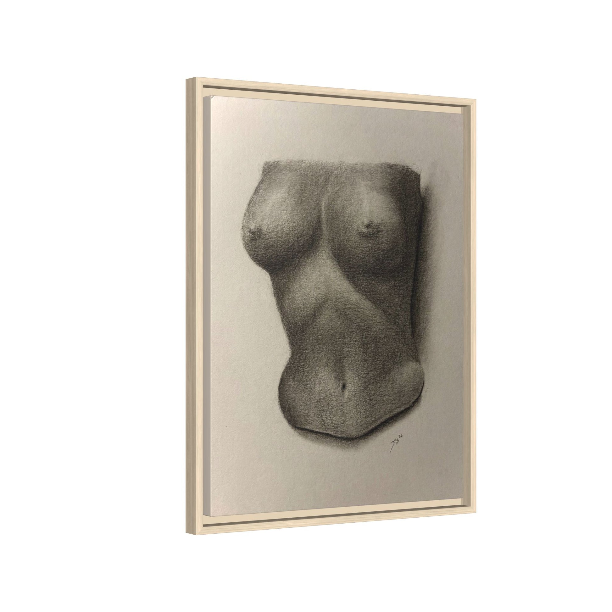 "BODY STUDY NO.4" Matte Canvas, Framed (Multi-color)