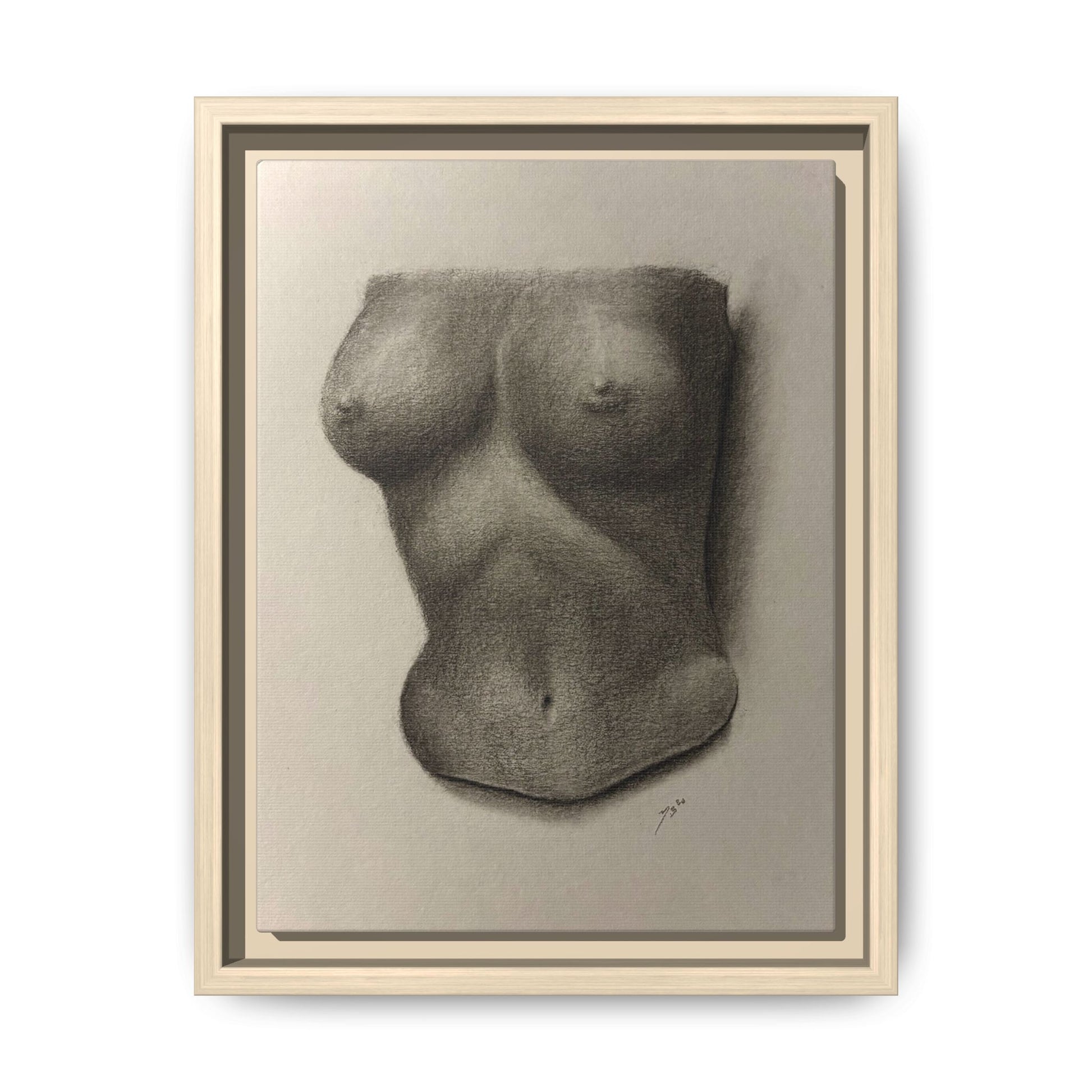 "BODY STUDY NO.4" Matte Canvas, Framed (Multi-color)