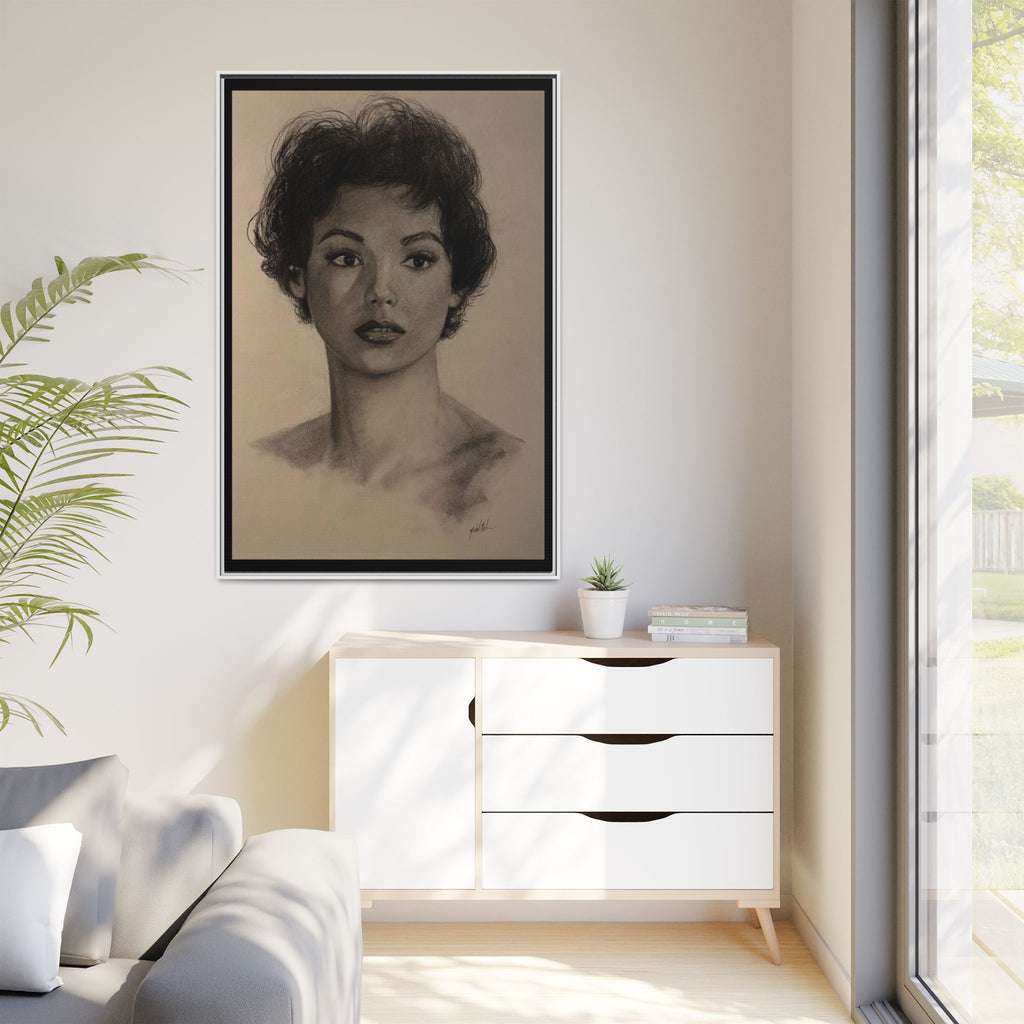 “Still Gaze” Matte Canvas, Framed (Multi-color) PRINT
