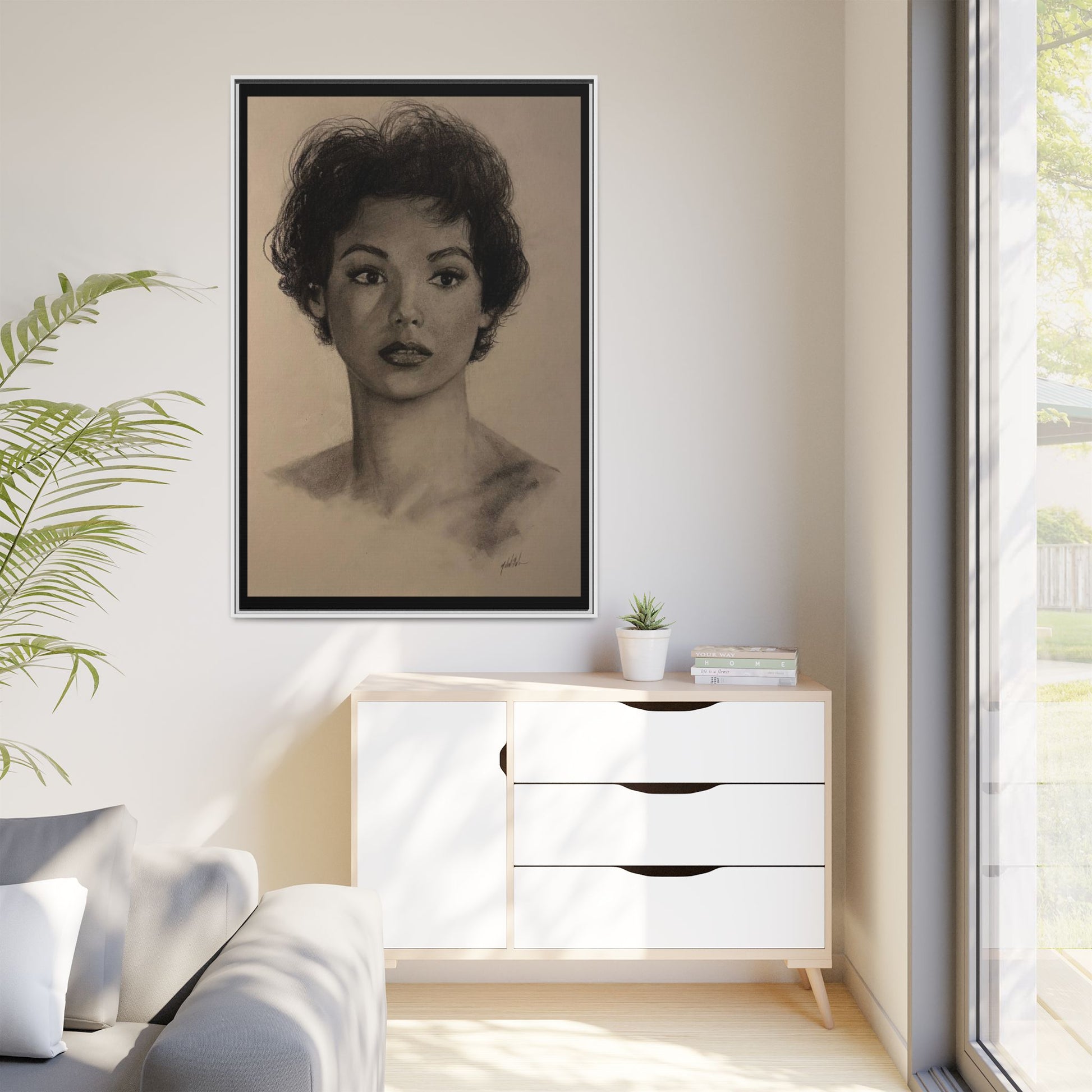 “Still Gaze” Matte Canvas, Framed (Multi-color) PRINT