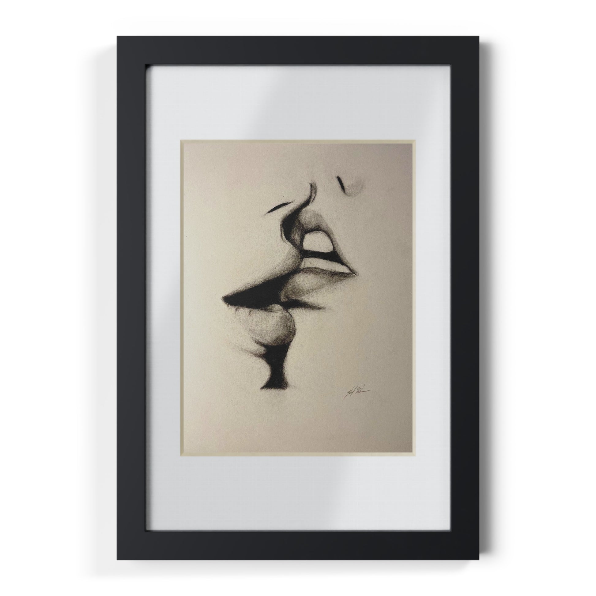 “Lip Filler” Framed Posters, Black