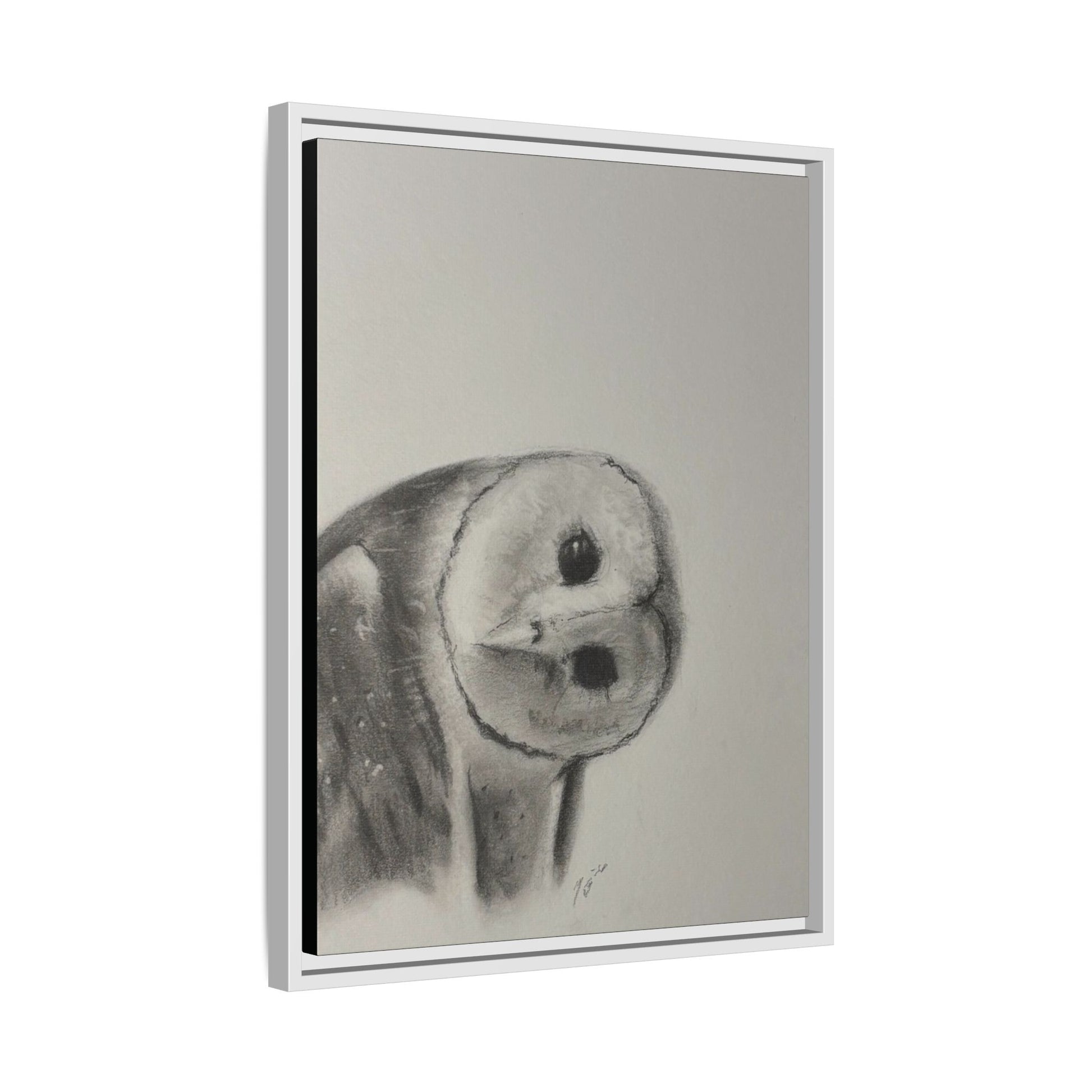 “Good Morning Owl” Matte Canvas, Framed (Multi-color)