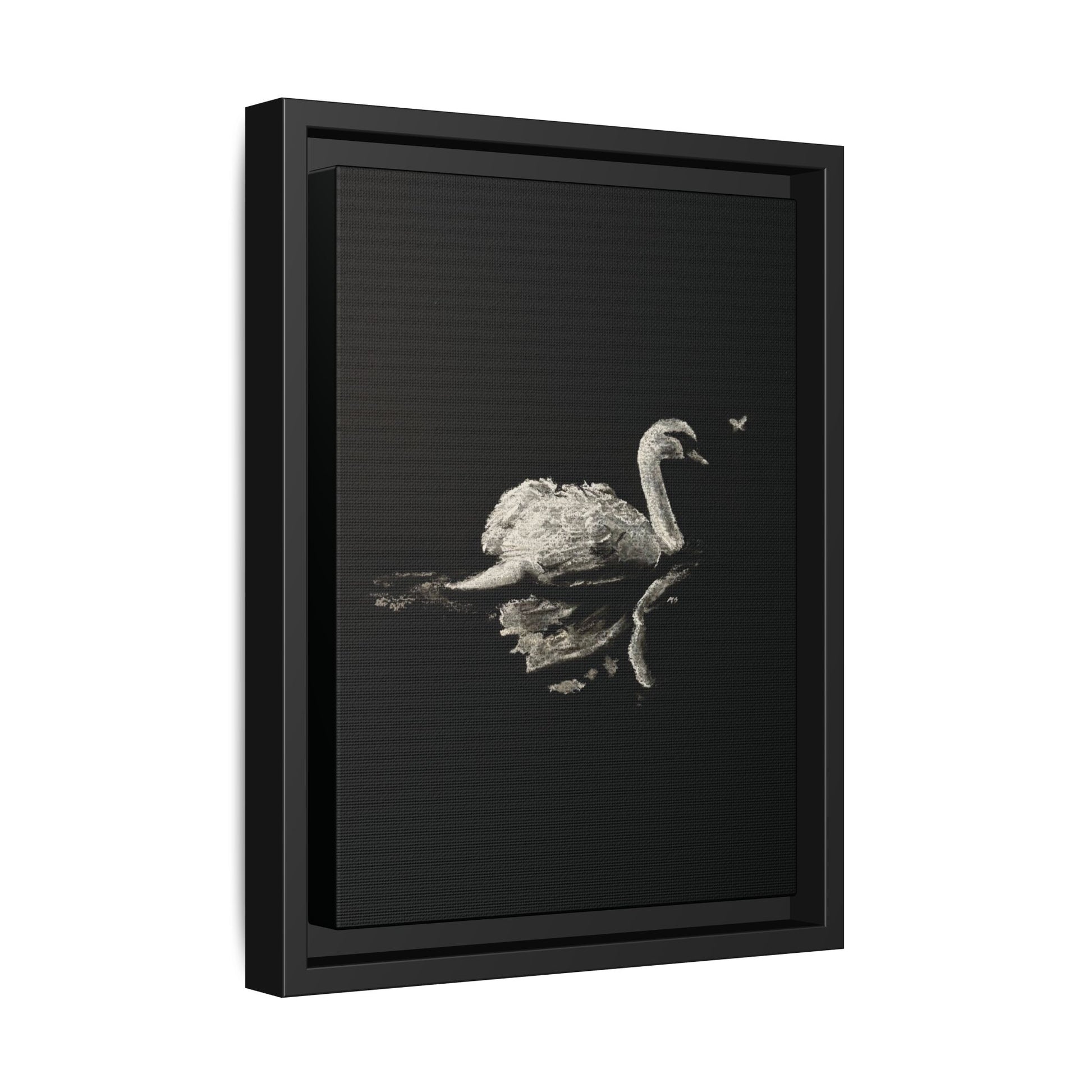 “Swan” Matte Canvas, Framed (Multi-color)