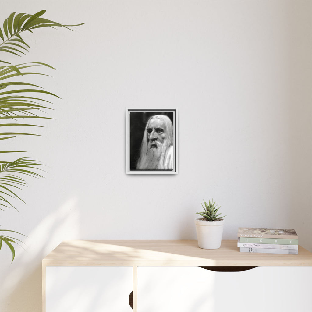 “white wizard” Matte Canvas, Framed (Multi-color)