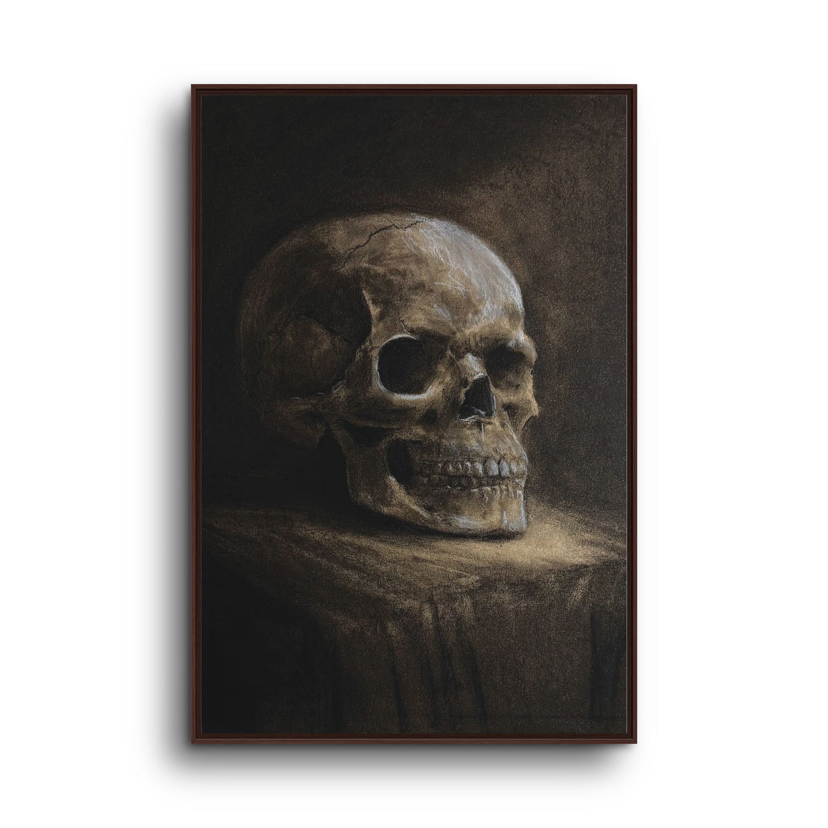 Framed Canvas Skull Portrait Wall Art