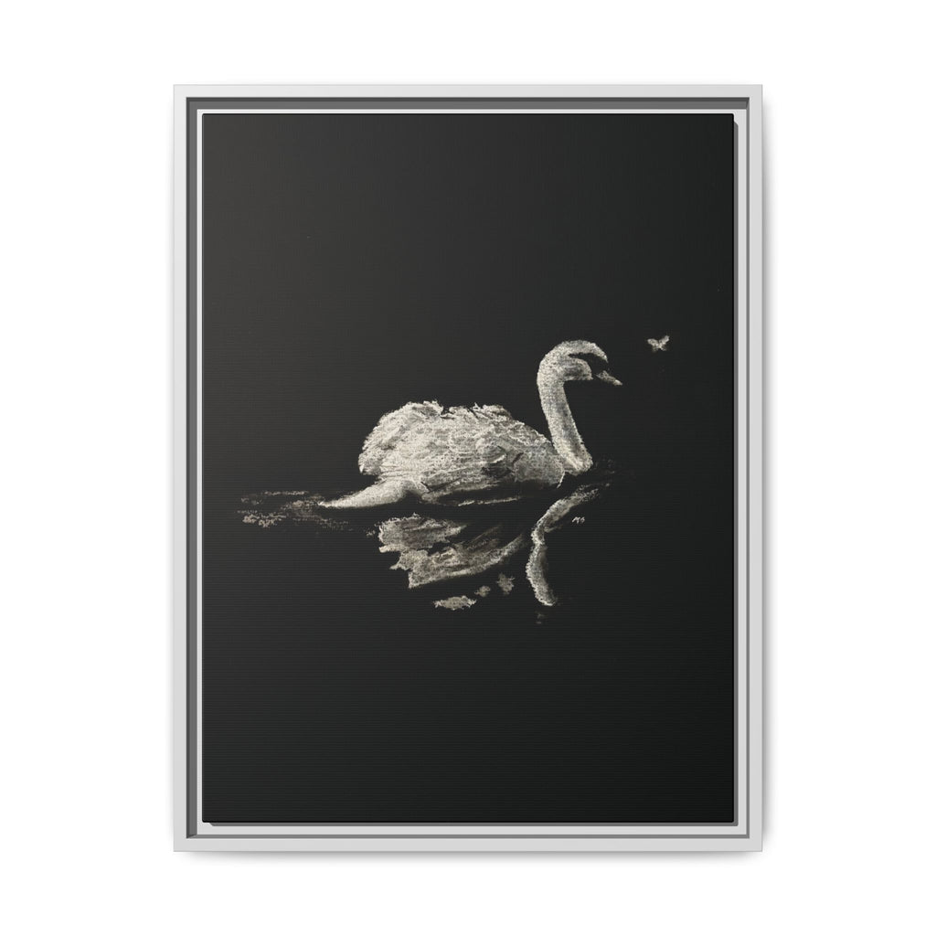 “Swan” Matte Canvas, Framed (Multi-color)
