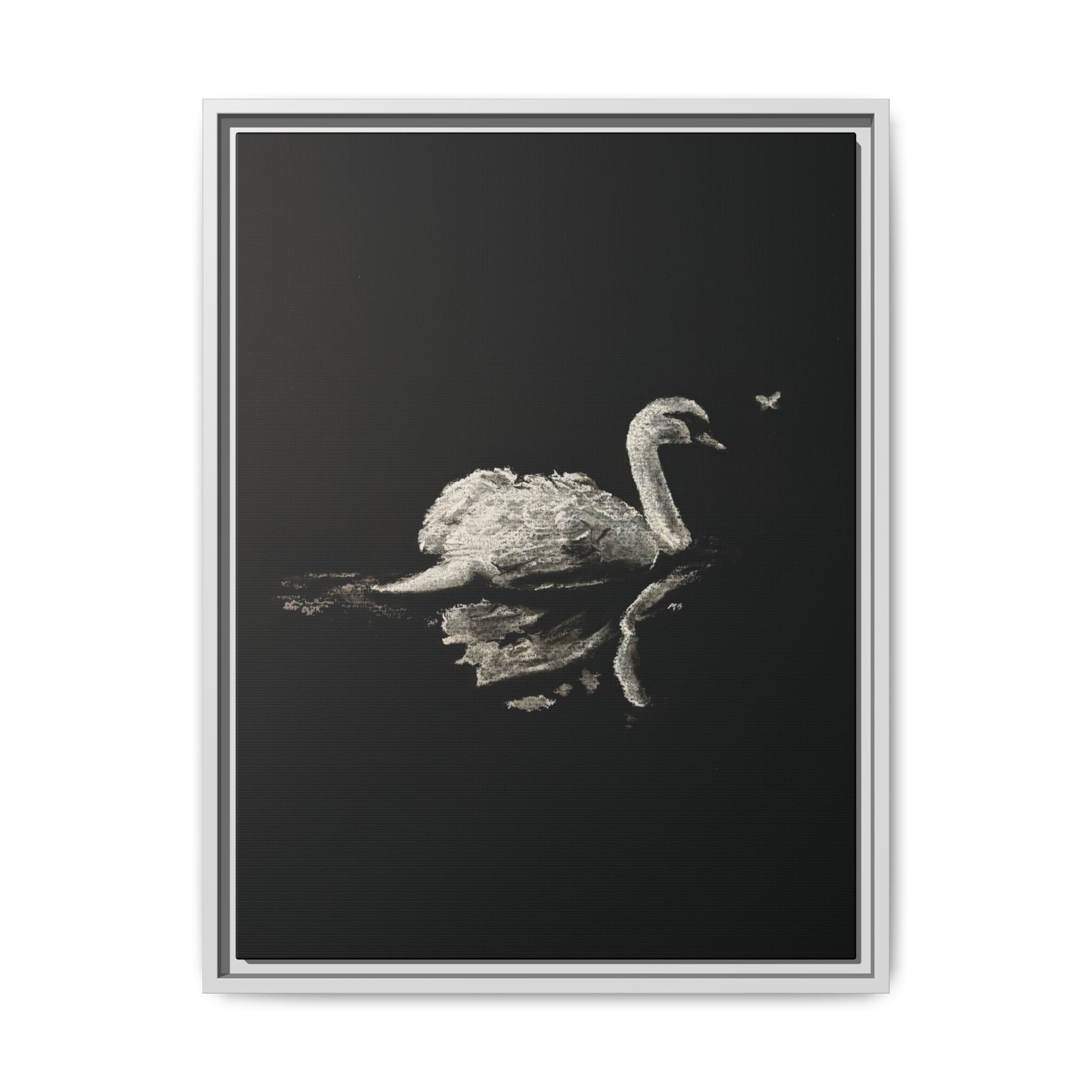 “Swan” Matte Canvas, Framed (Multi-color)