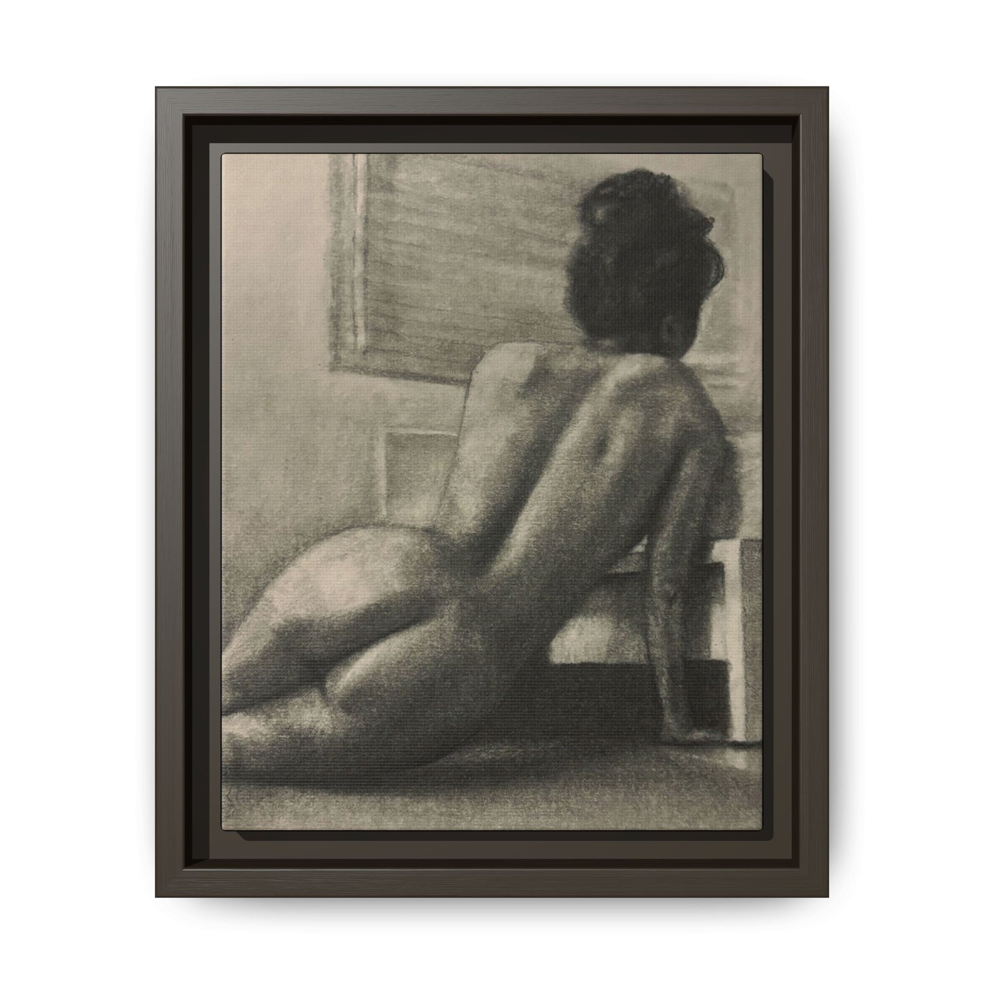 “SITTING PRETTY” Matte Canvas, Framed (Multi-color)