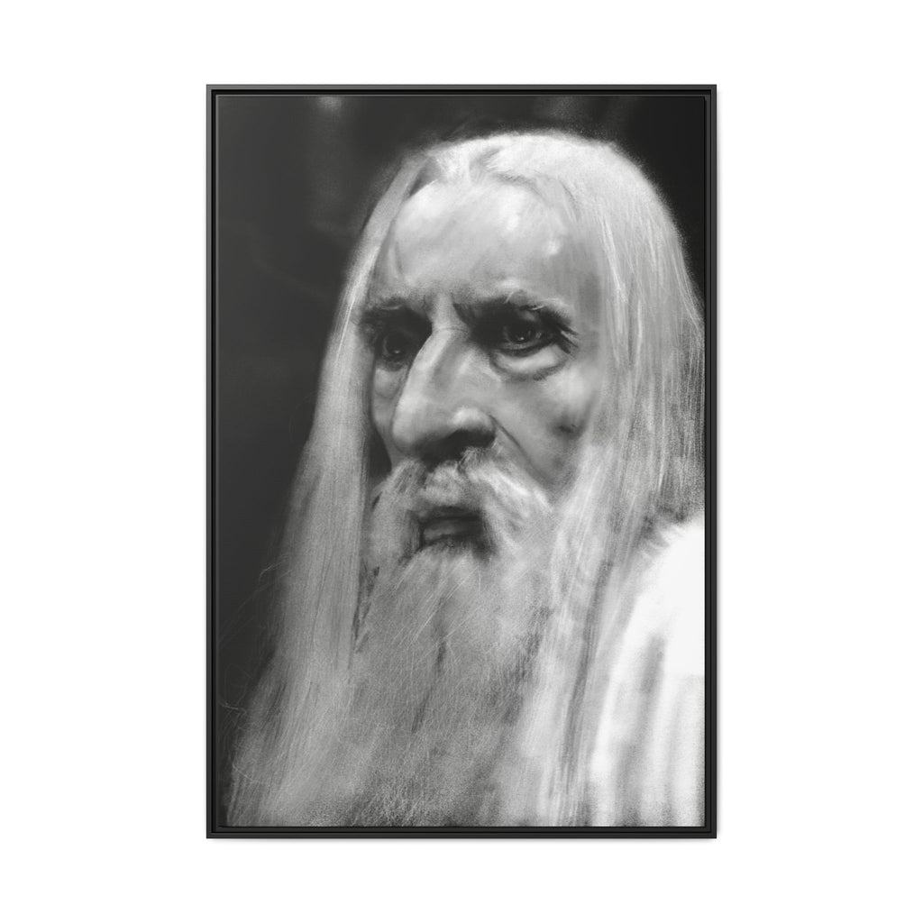 “white wizard” Matte Canvas, Framed (Multi-color)