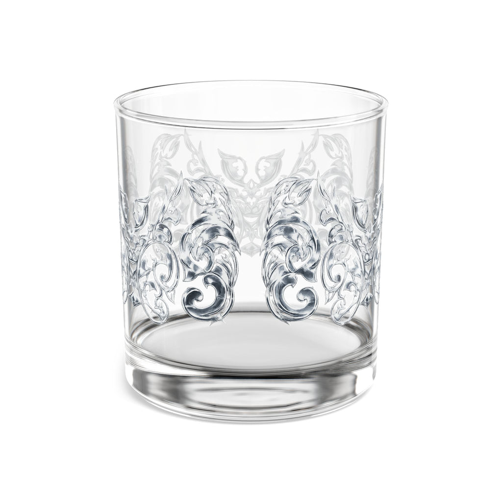 10oz Engraved Rocks Glass — Ornate Swirl Whiskey Tumbler