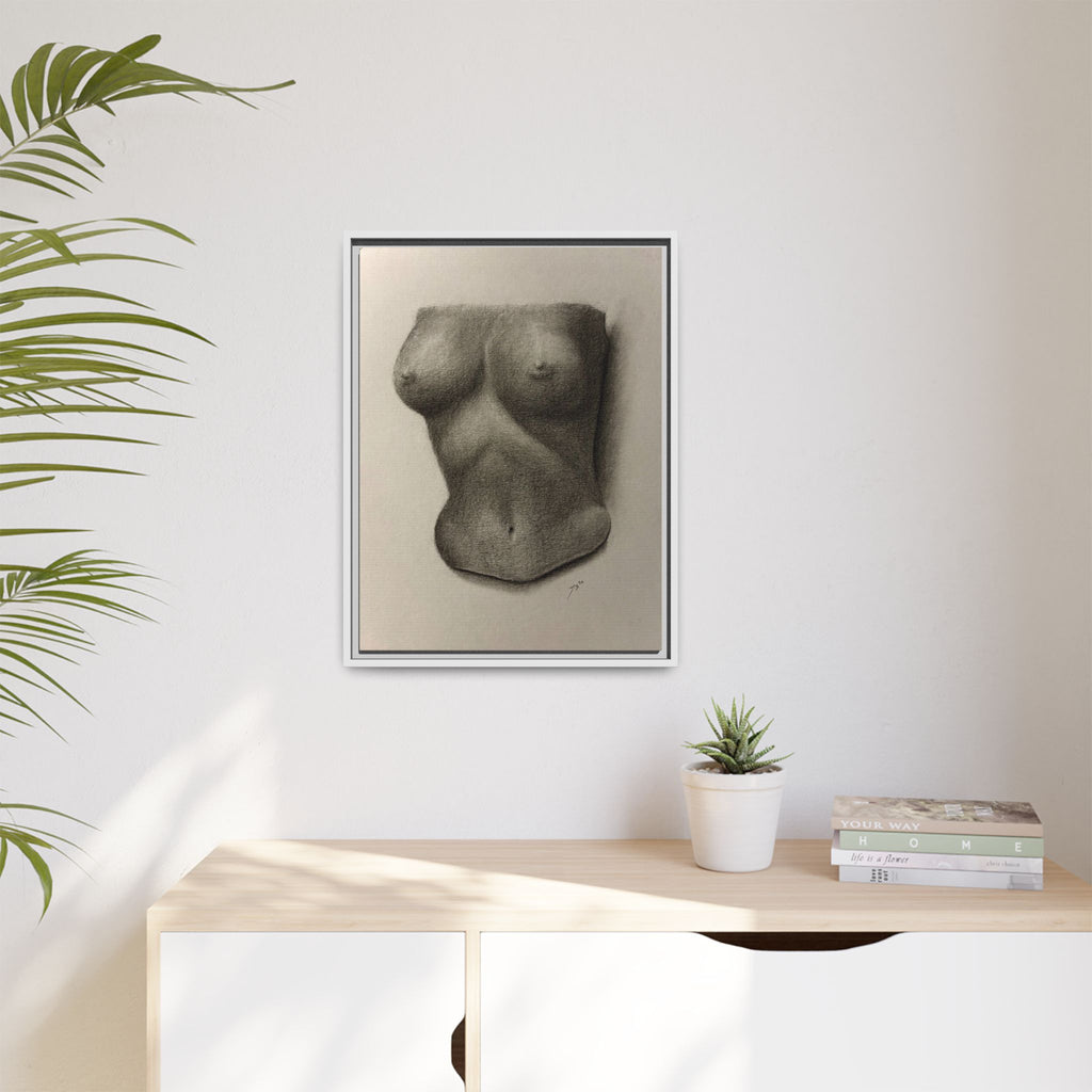 "BODY STUDY NO.4" Matte Canvas, Framed (Multi-color)