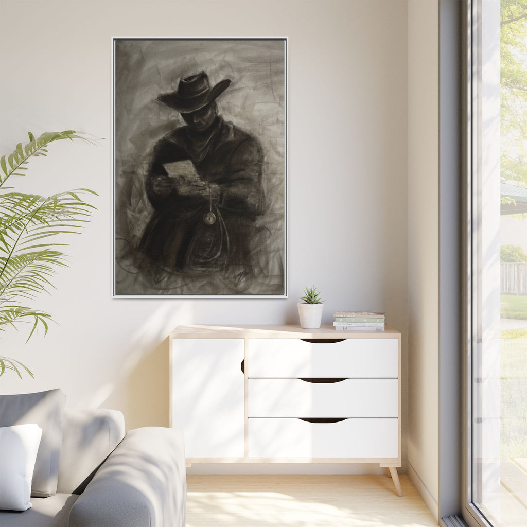 “Cowboy” Matte Canvas, Framed (Multi-color)