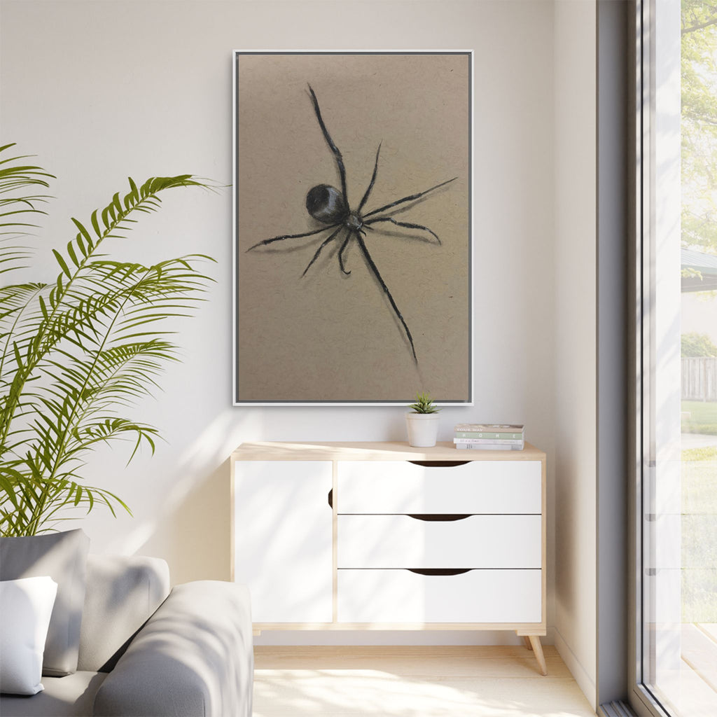 Framed Canvas Spider Wall Art