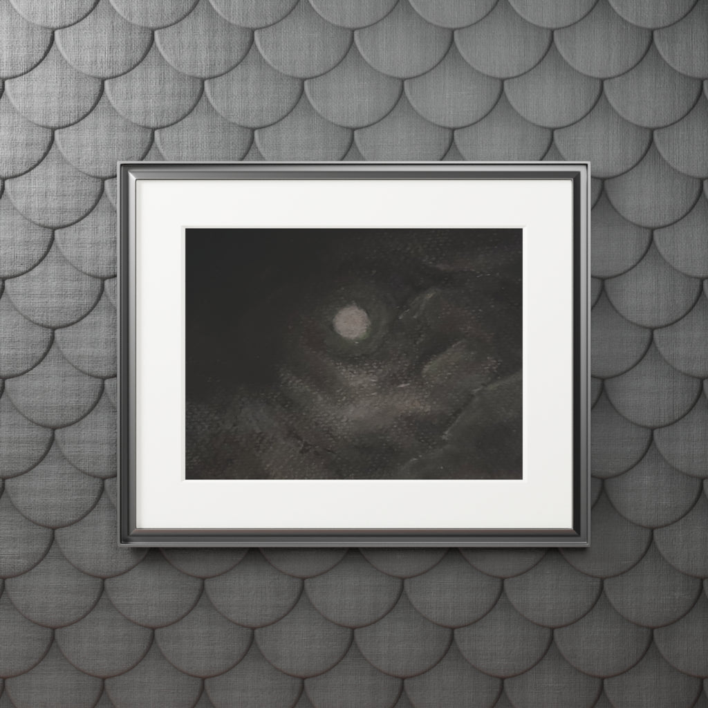 Moonlight Abstract Fine Art Print with Passepartout Frame