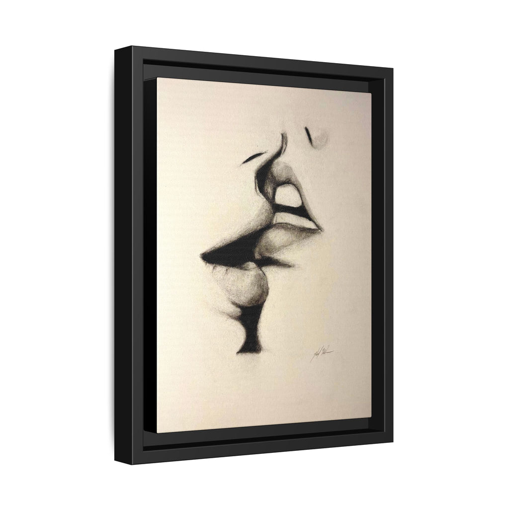 “LIP LOCK” Matte Canvas, Framed (Multi-color)