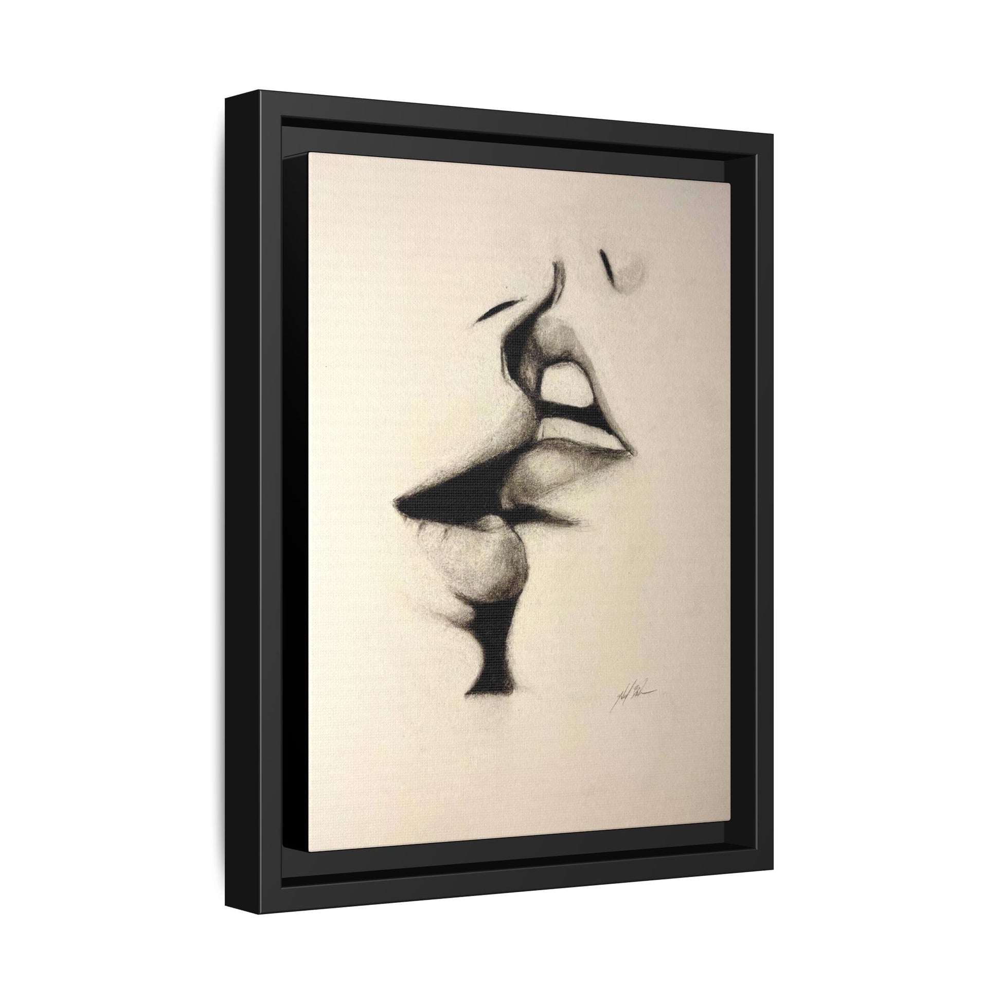 “LIP LOCK” Matte Canvas, Framed (Multi-color)