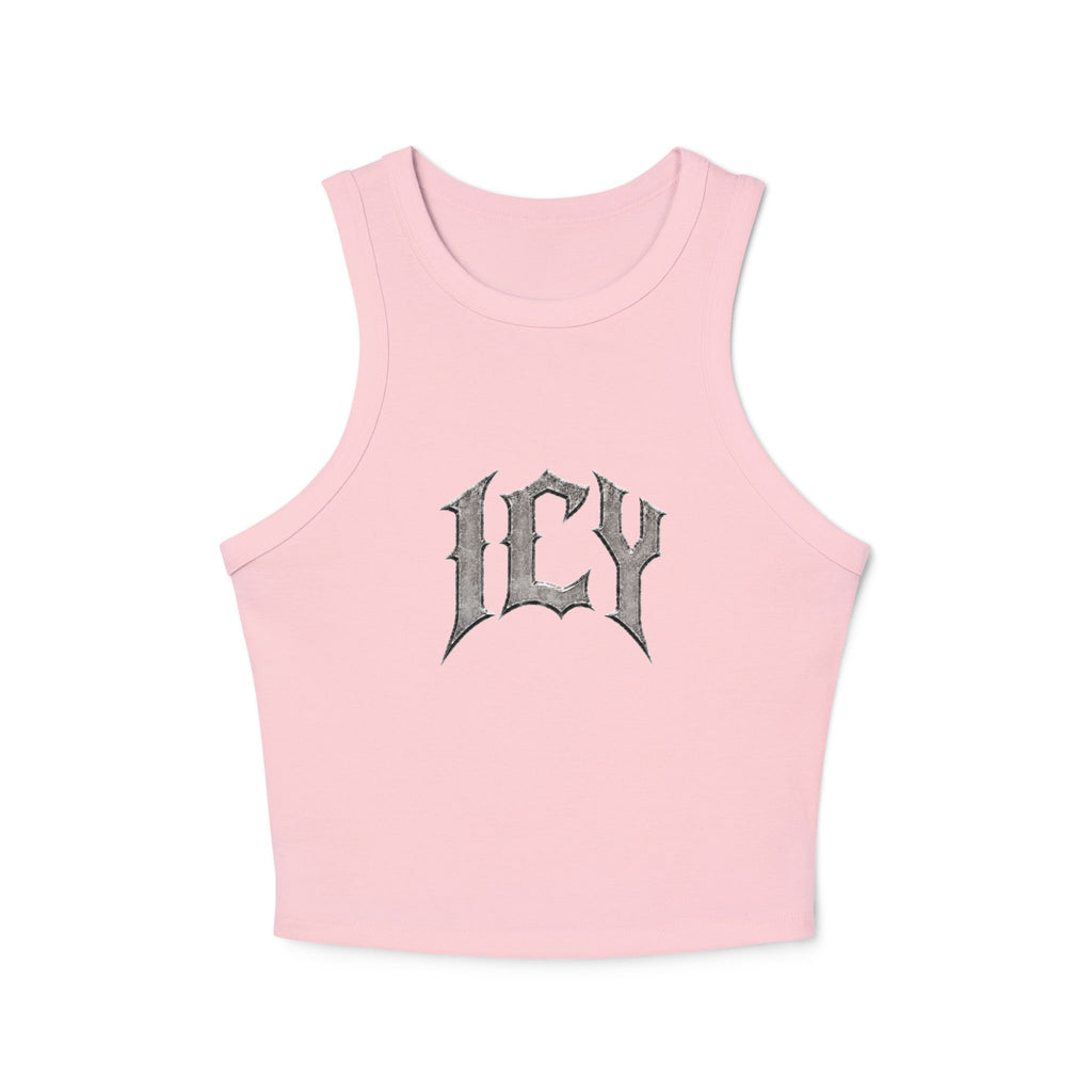 Icy Statue Crop Tank Top — Vintage Roman Racer Tank