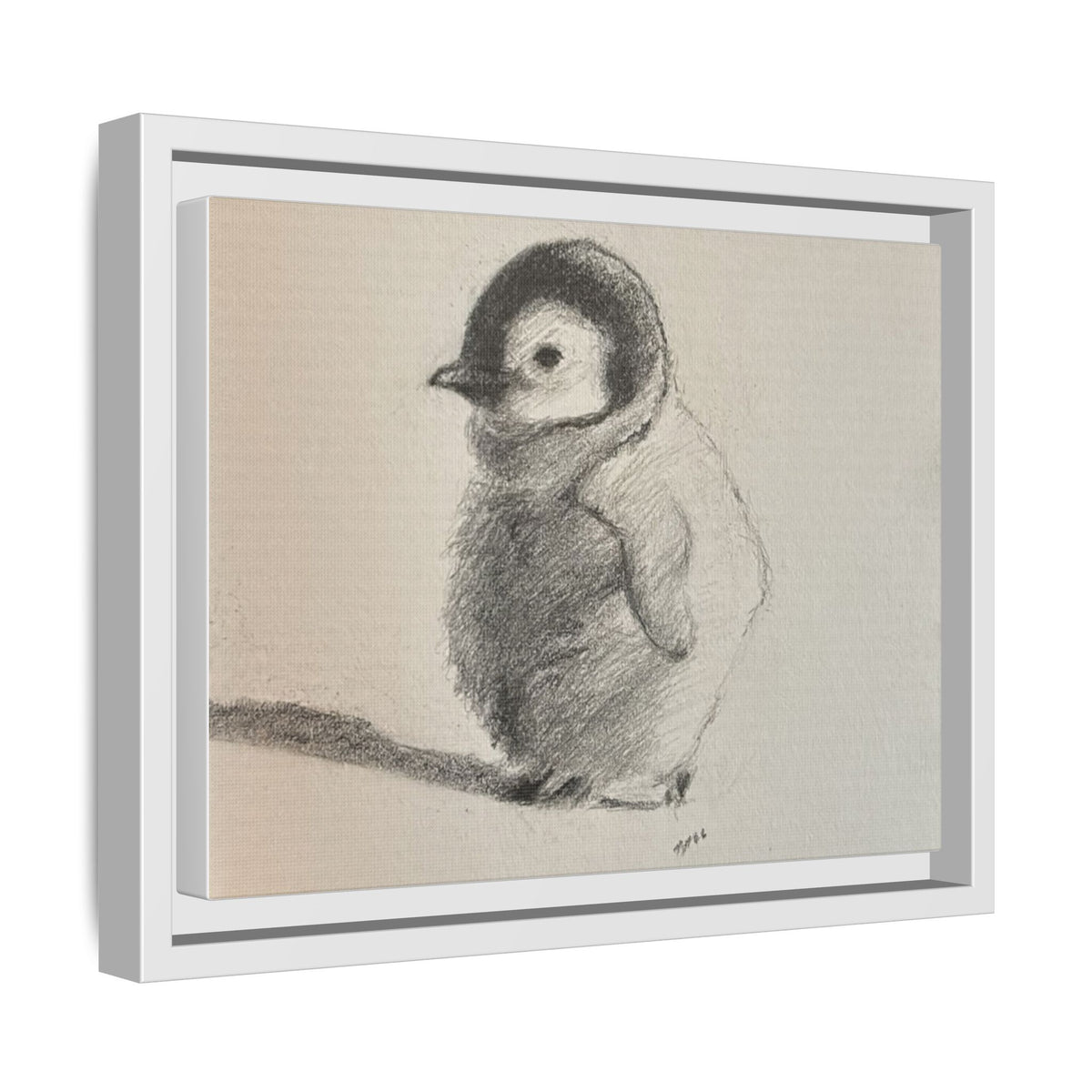Penguin #3 Matte Canvas, Framed (Multi-color)
