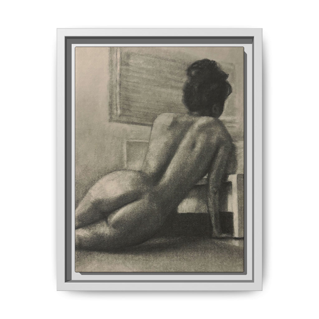 “SITTING PRETTY” Matte Canvas, Framed (Multi-color)