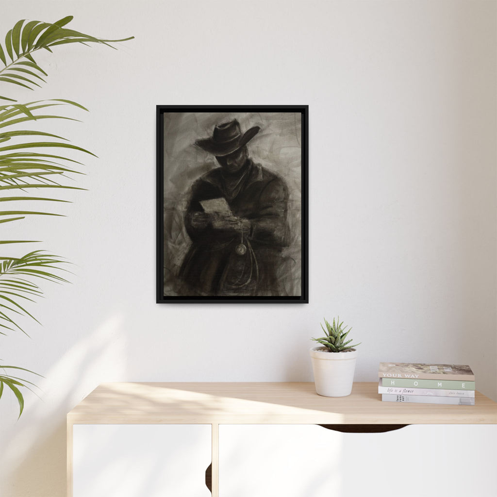 “Cowboy” Matte Canvas, Framed (Multi-color)