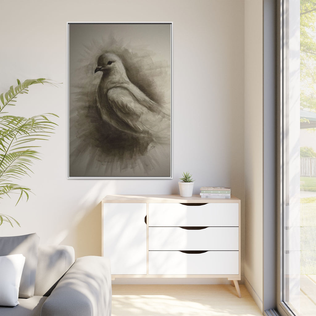 “Dove” Matte Canvas, Framed (Multi-color)