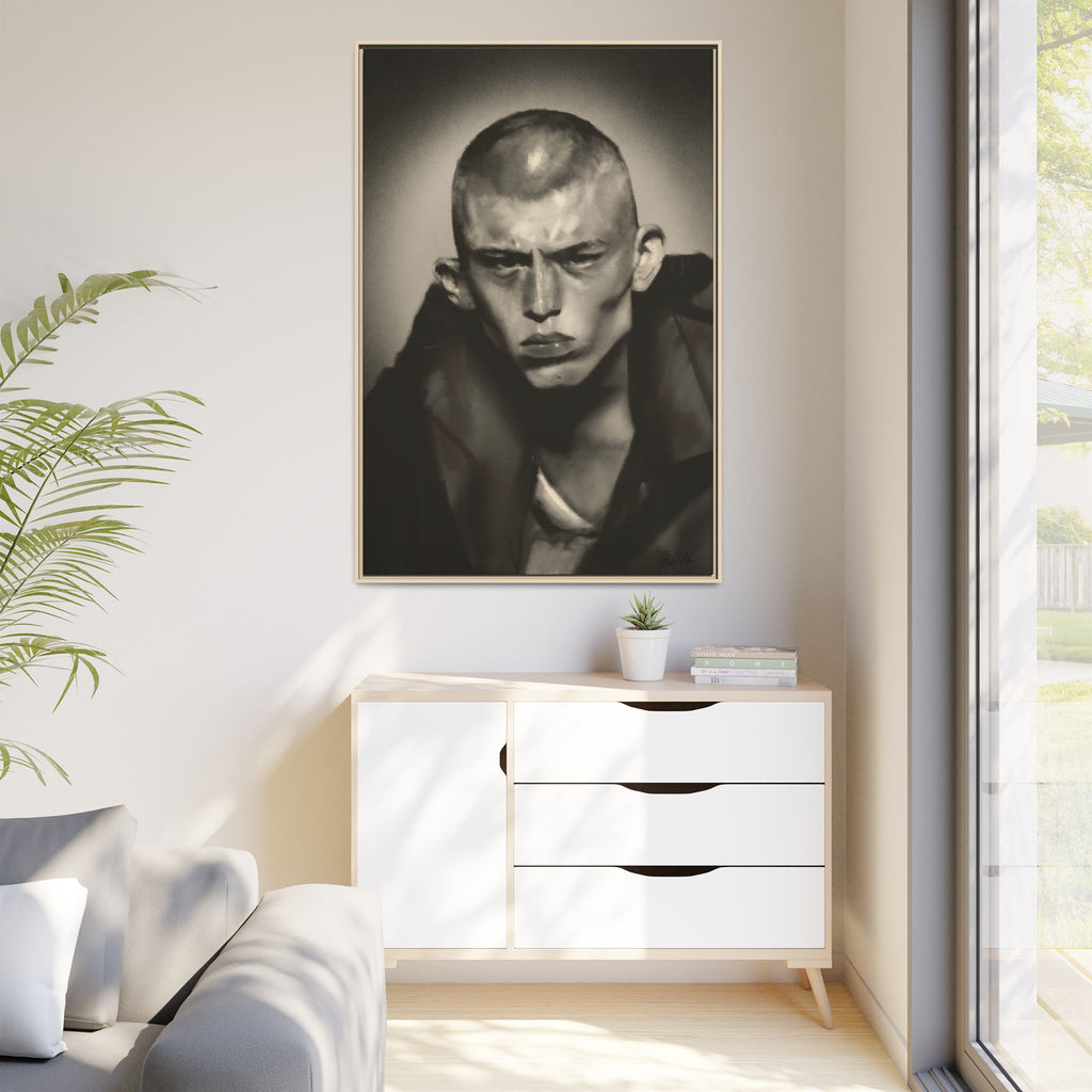 “Buzz Cut” Matte Canvas, Framed (Multi-color)