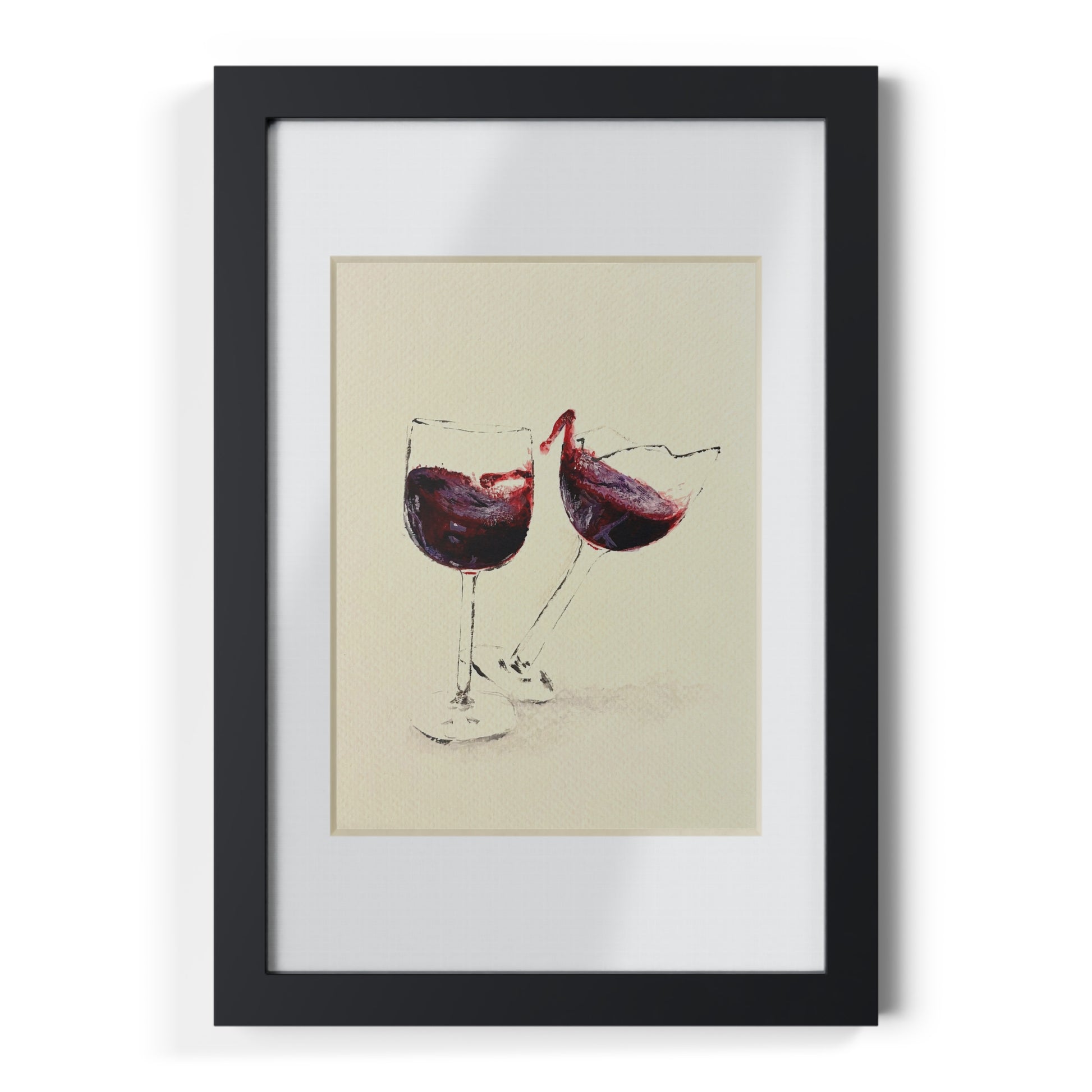 “Wine Glass” Framed Posters, Black