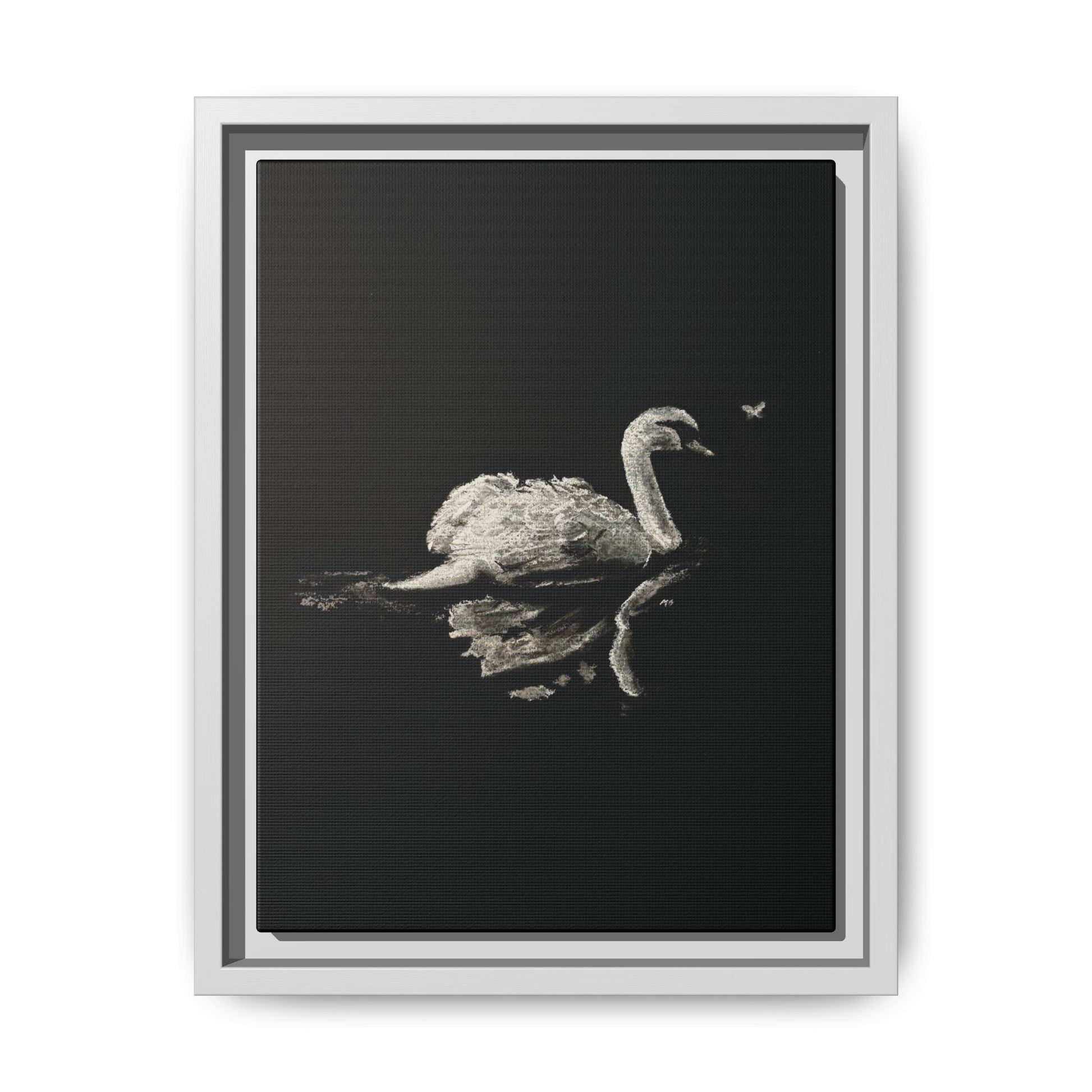 “Swan” Matte Canvas, Framed (Multi-color)