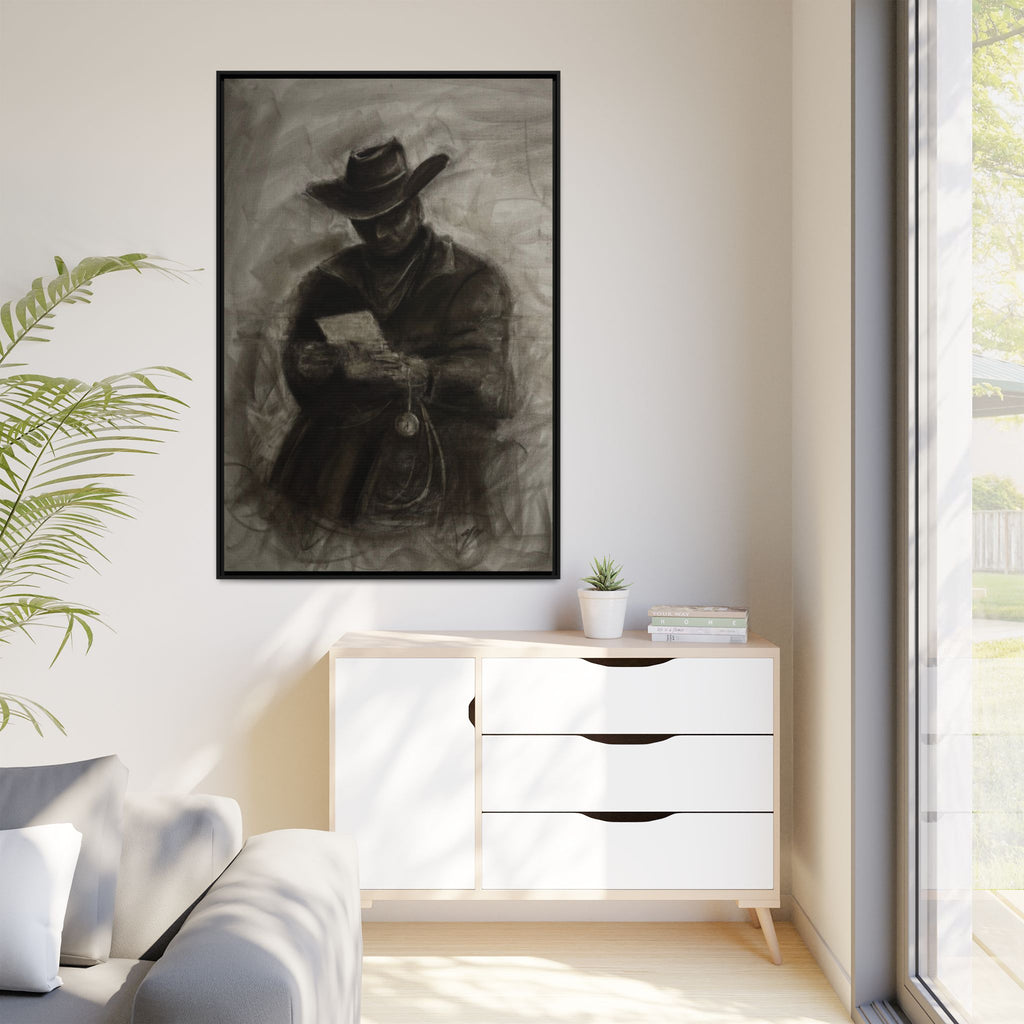 “Cowboy” Matte Canvas, Framed (Multi-color)