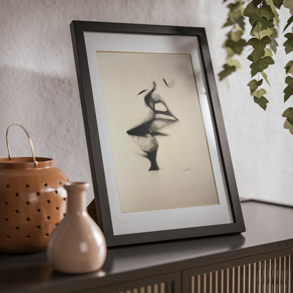 “Lip Filler” Framed Posters, Black