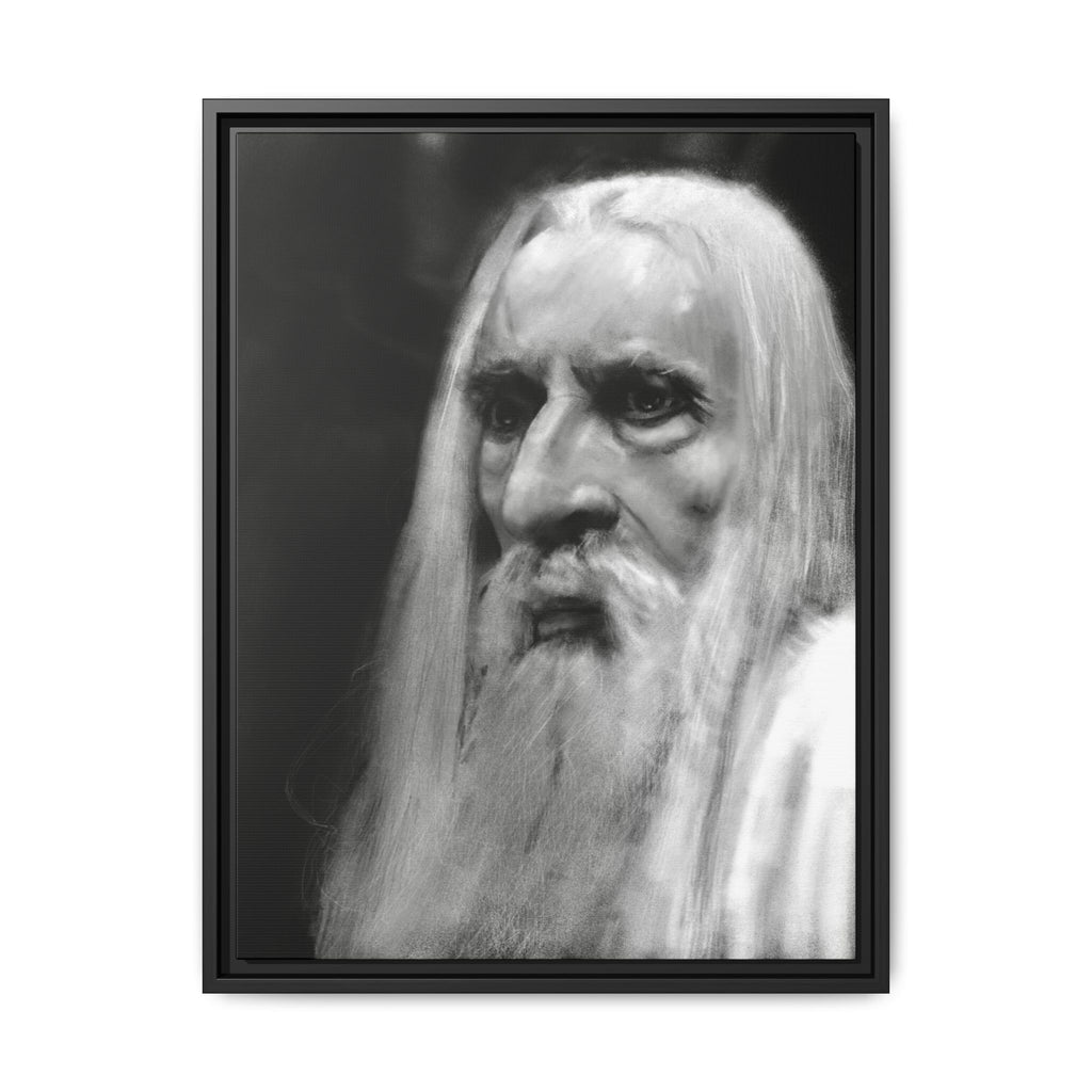 “white wizard” Matte Canvas, Framed (Multi-color)