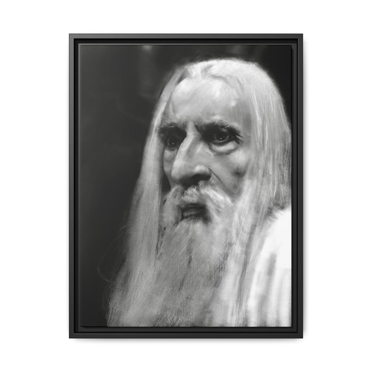 “white wizard” Matte Canvas, Framed (Multi-color)