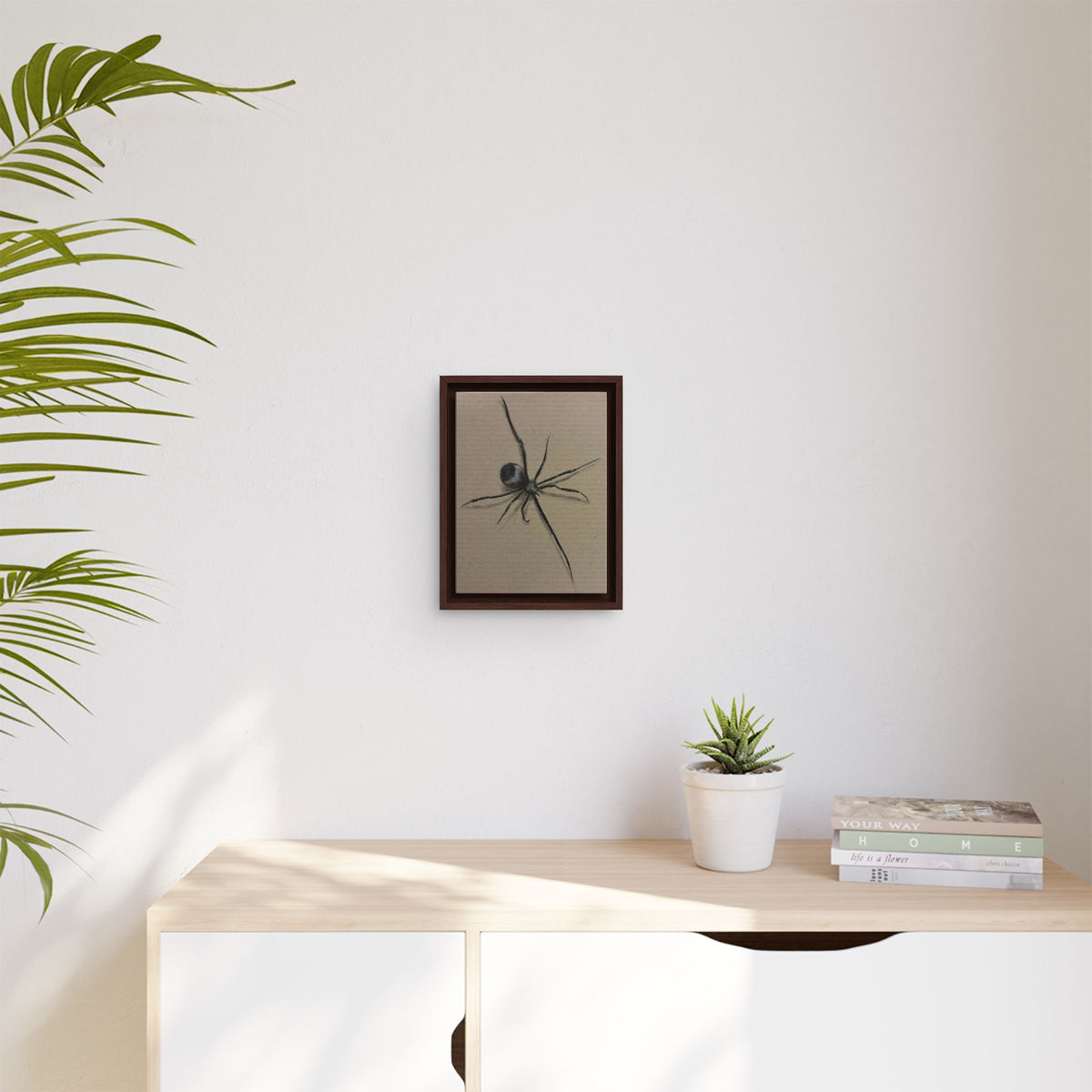 Framed Canvas Spider Wall Art