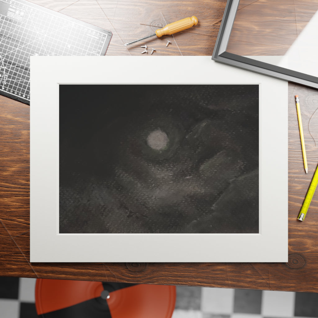 Moonlight Abstract Fine Art Print with Passepartout Frame